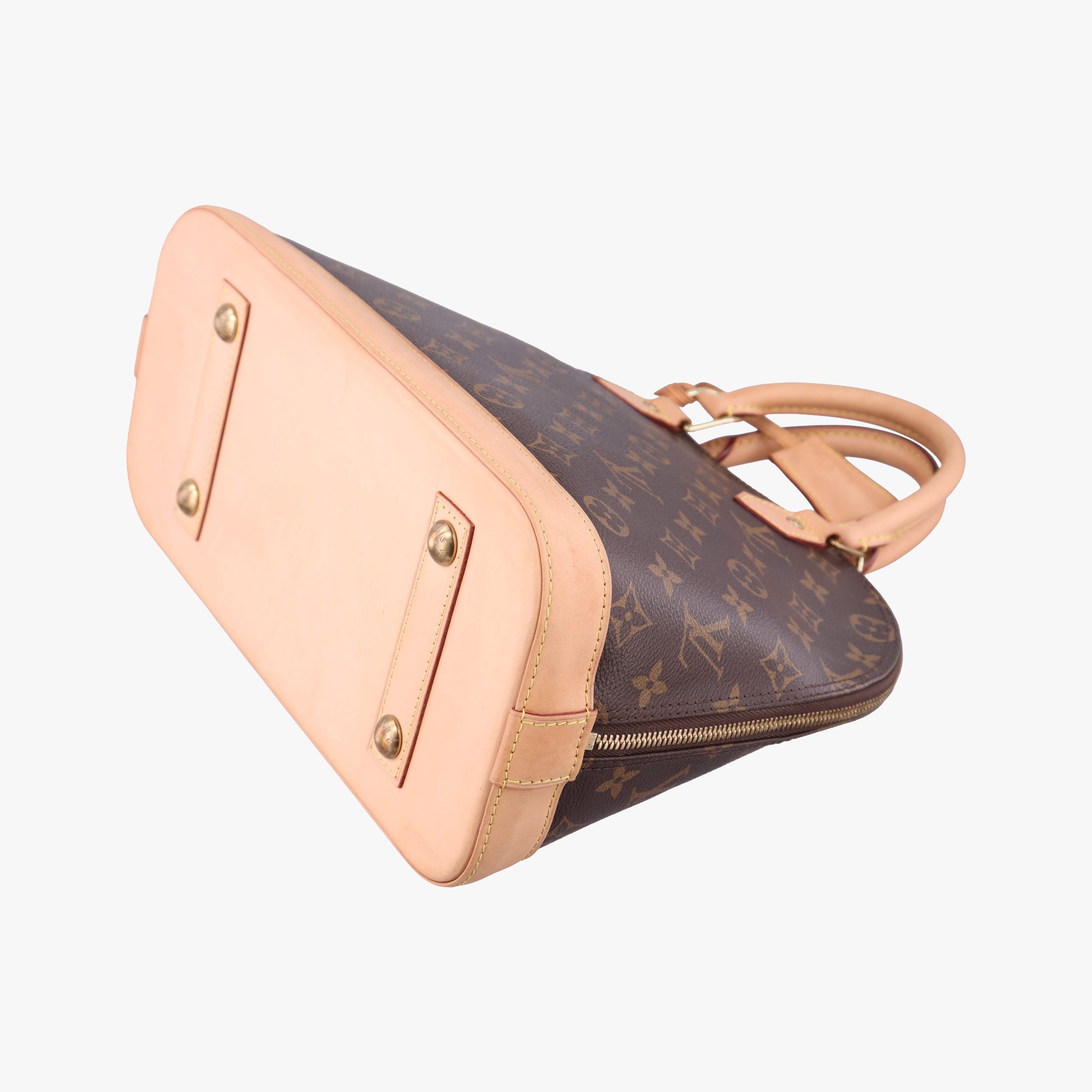 Secondhand Louis Vuitton Alma PM Brown Monogram Canvas×calf leather M53151 handbag | stylenewstar