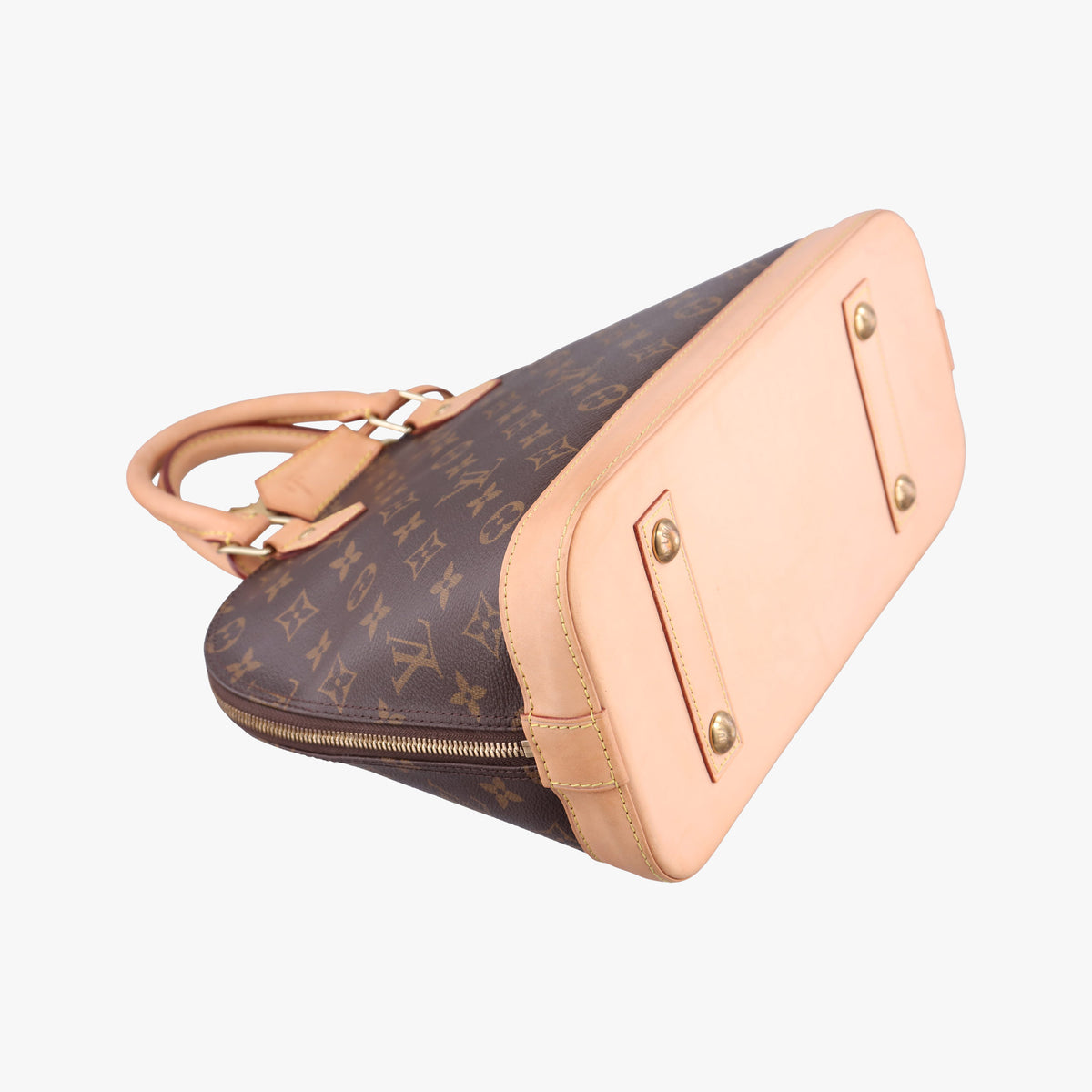 Secondhand Louis Vuitton Alma PM Brown Monogram Canvas×calf leather M53151 handbag | stylenewstar