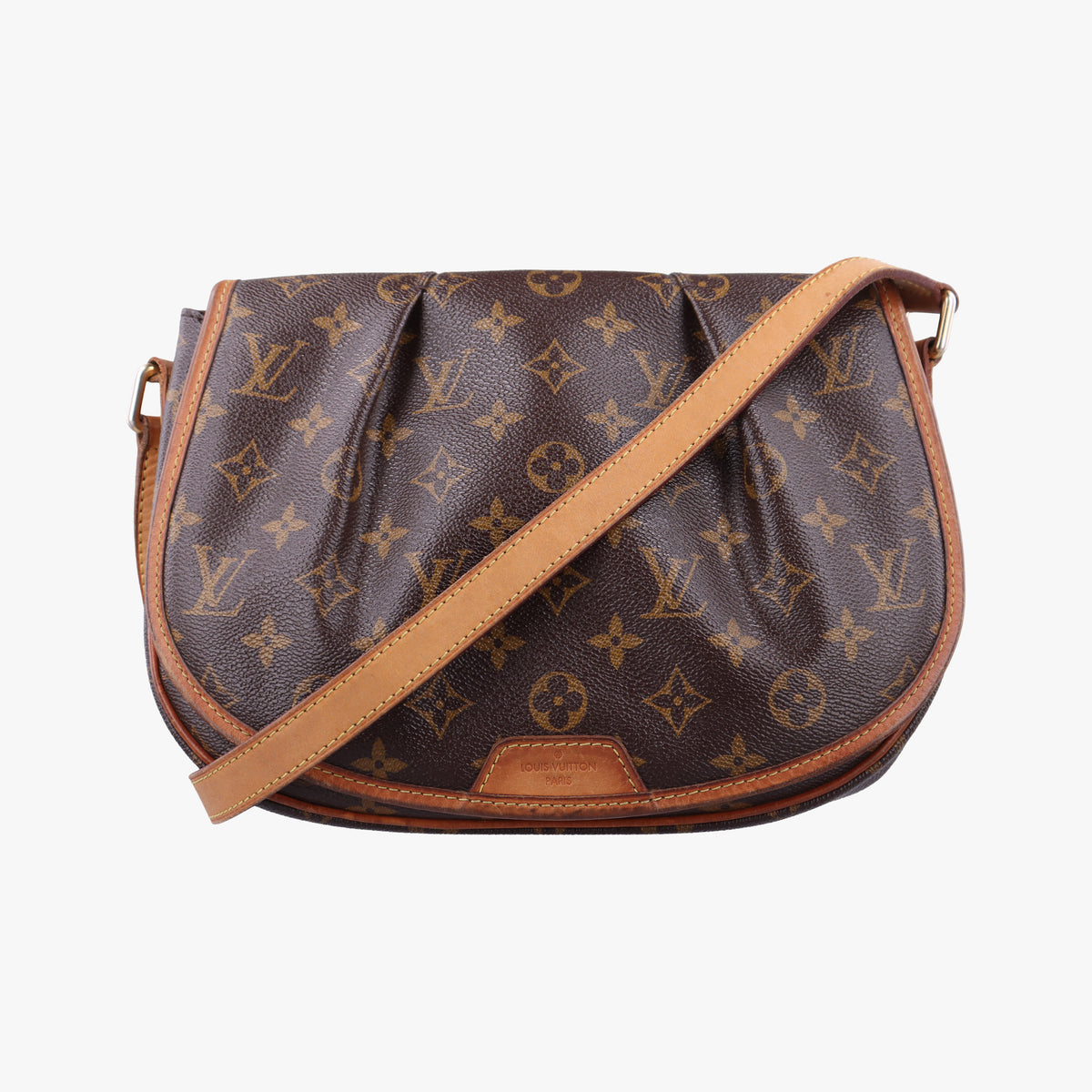 Pre-owned Louis Vuitton Menilmontant PM Brown Monogram canvas M40474 shoulderbag | stylenewstar