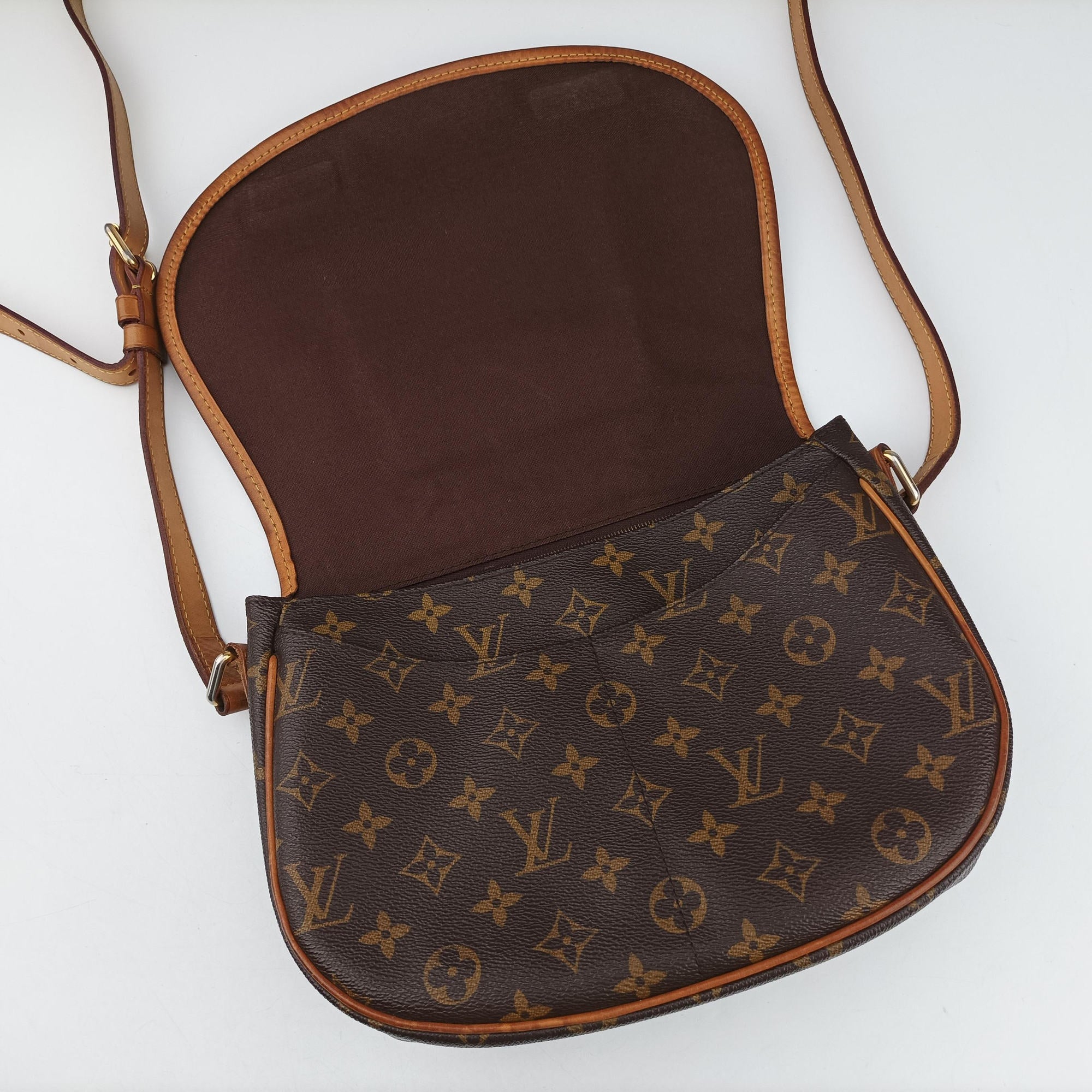 Pre-owned Louis Vuitton Menilmontant PM Brown Monogram canvas M40474 shoulderbag | stylenewstar