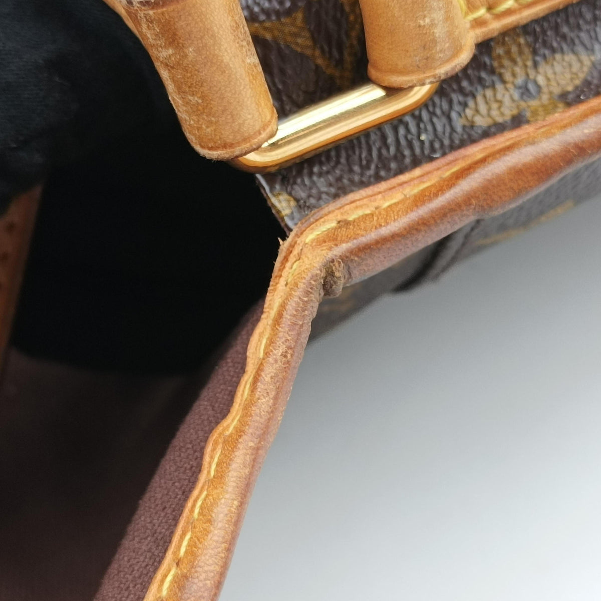 Pre-owned Louis Vuitton Menilmontant PM Brown Monogram canvas M40474 shoulderbag | stylenewstar