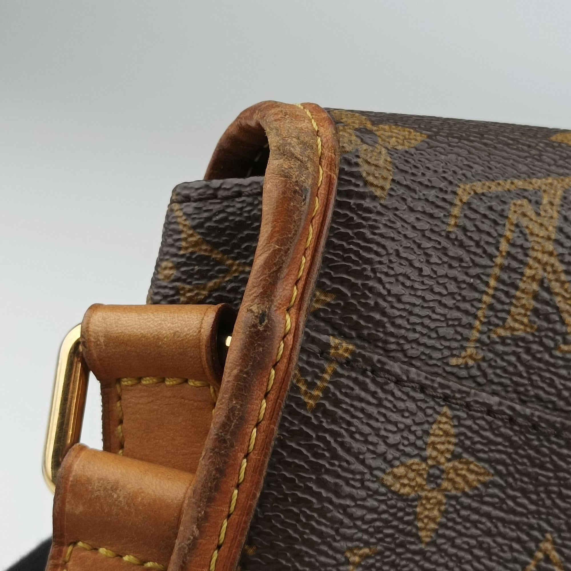 Pre-owned Louis Vuitton Menilmontant PM Brown Monogram canvas M40474 shoulderbag | stylenewstar