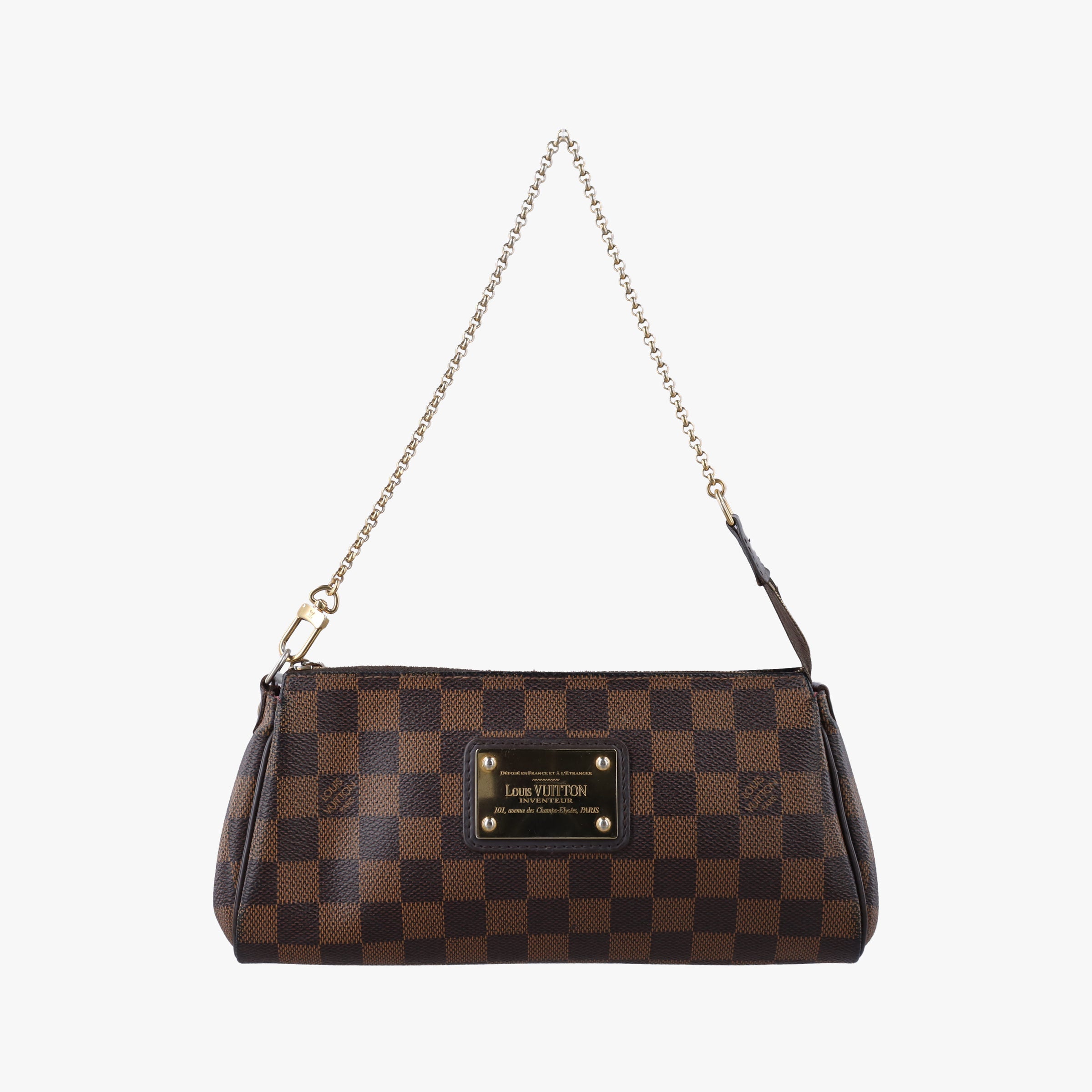 Pre-owned Louis Vuitton EVA EBENE Damier Canvas N55213 handbag | stylenewstar