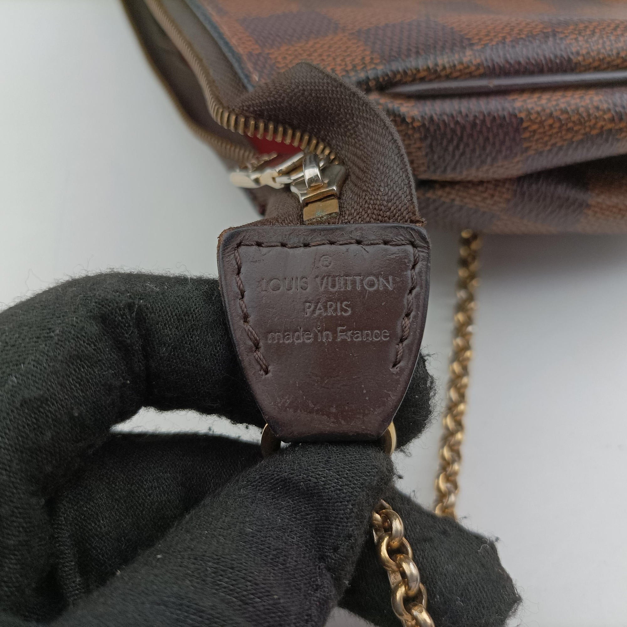 Pre-owned Louis Vuitton EVA EBENE Damier Canvas N55213 handbag | stylenewstar