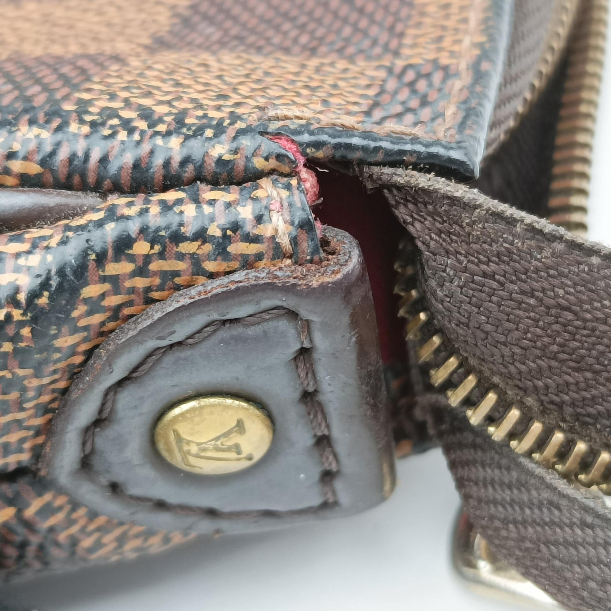 Pre-owned Louis Vuitton EVA EBENE Damier Canvas N55213 handbag | stylenewstar