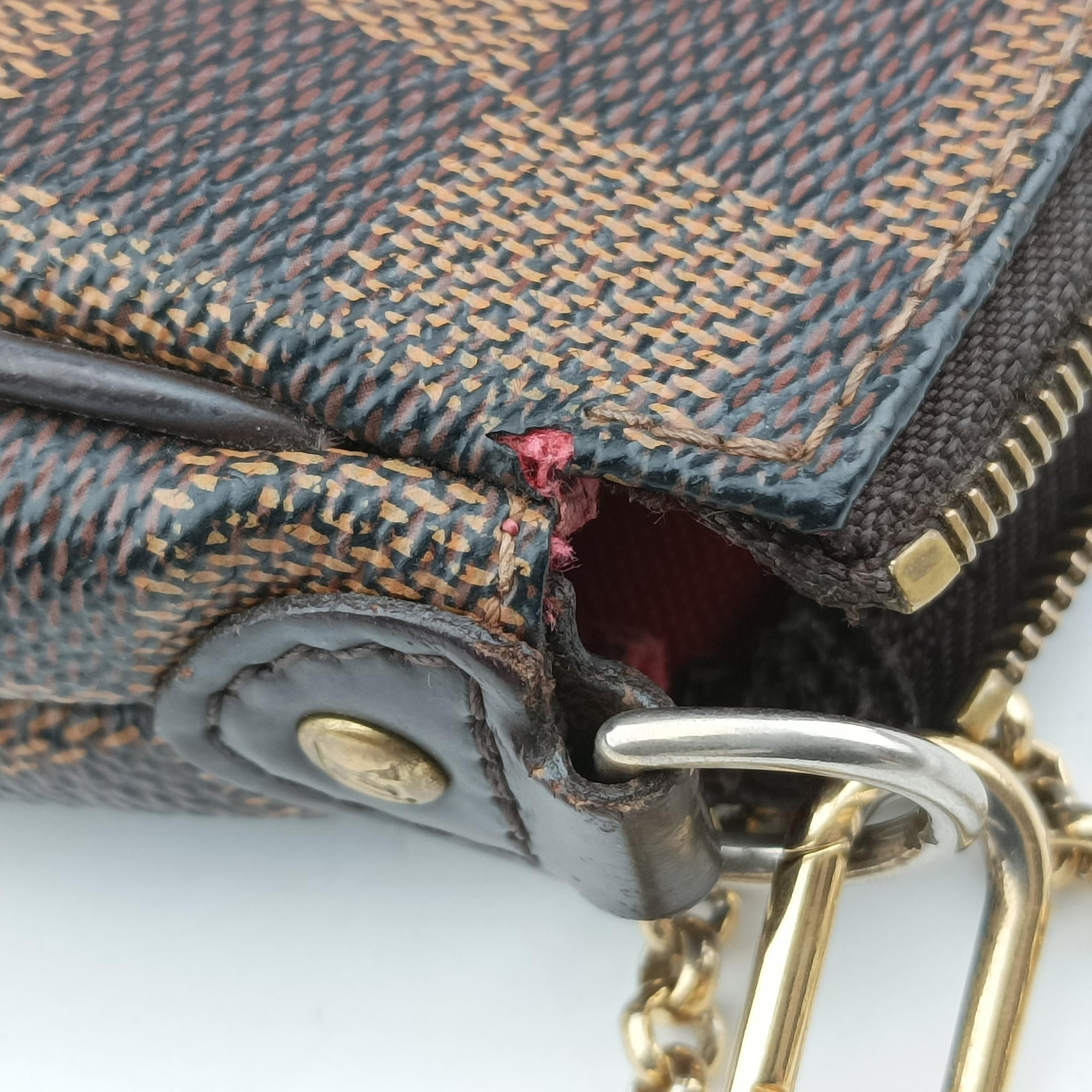 Pre-owned Louis Vuitton EVA EBENE Damier Canvas N55213 handbag | stylenewstar