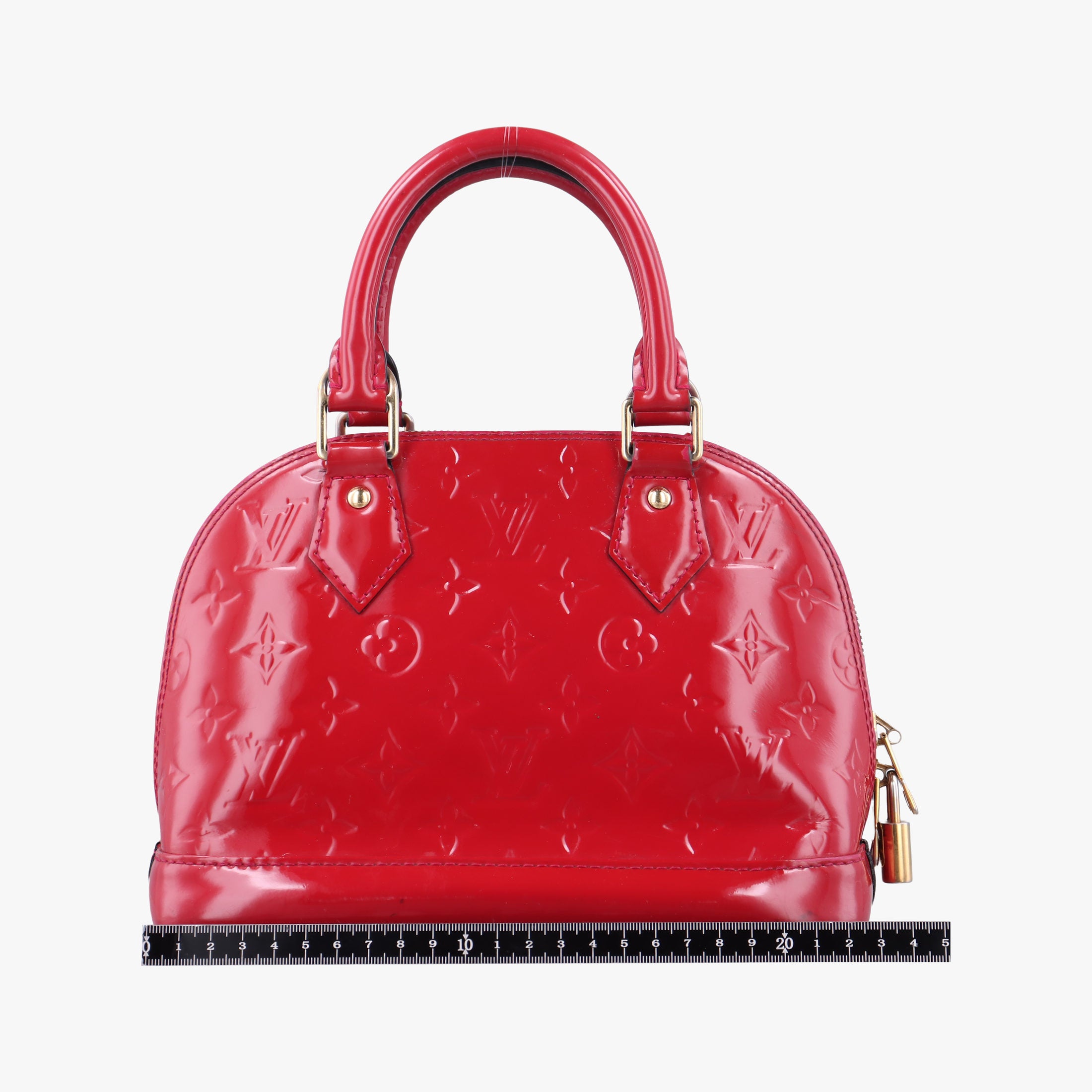 Pre-owned Louis Vuitton Alma BB pomme d'amour Vernis M91606 shoulderbag | stylenewstar