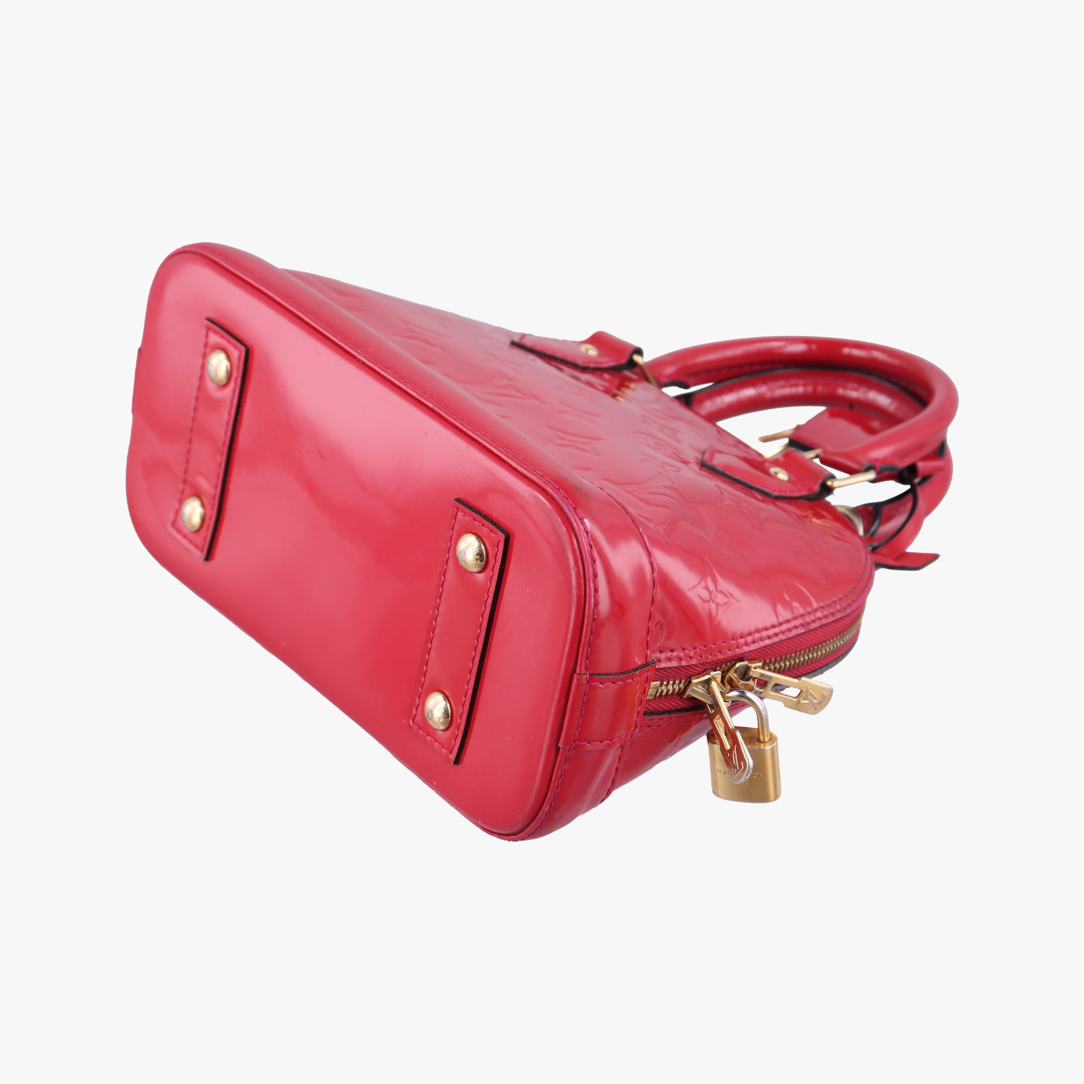 Pre-owned Louis Vuitton Alma BB pomme d'amour Vernis M91606 shoulderbag | stylenewstar