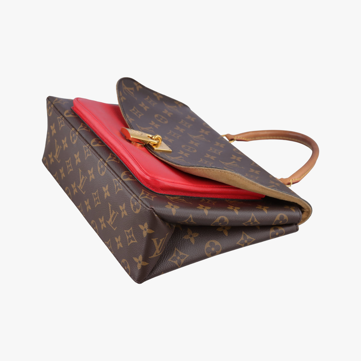 Pre-owned Louis Vuitton MARIGNAN Brown×COQUELICOT Monogram Canvas×calf leather M44544 shoulderbag | stylenewstar