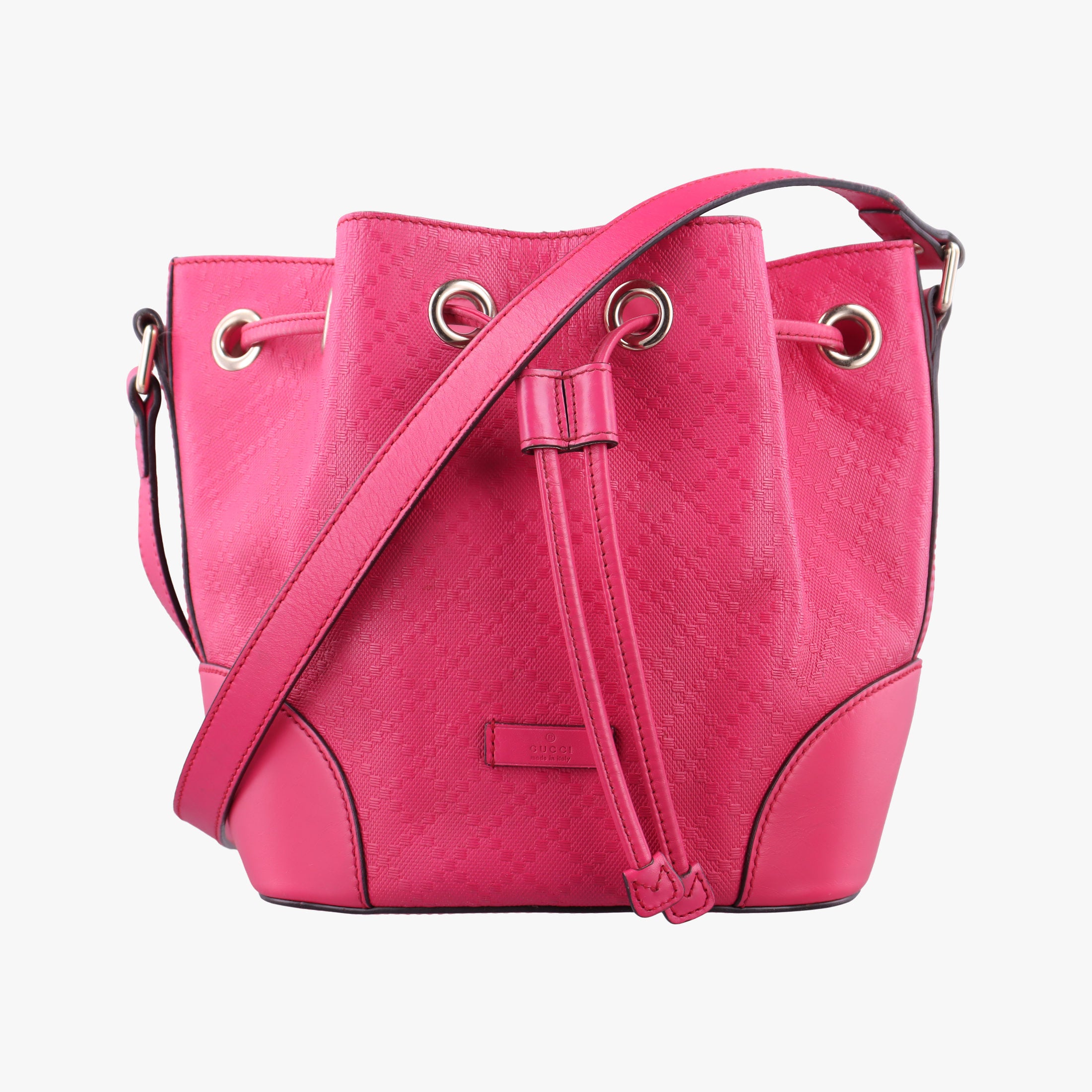 Secondhand Gucci Bright Diamante Bucket Rose Leather 354229 shoulderbag | stylenewstar