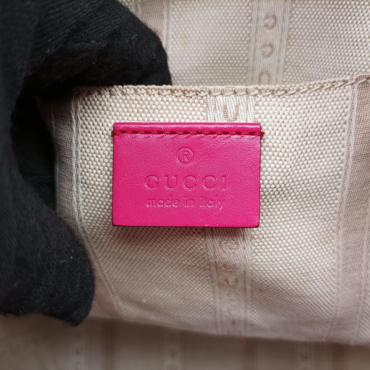 Secondhand Gucci Bright Diamante Bucket Rose Leather 354229 shoulderbag | stylenewstar