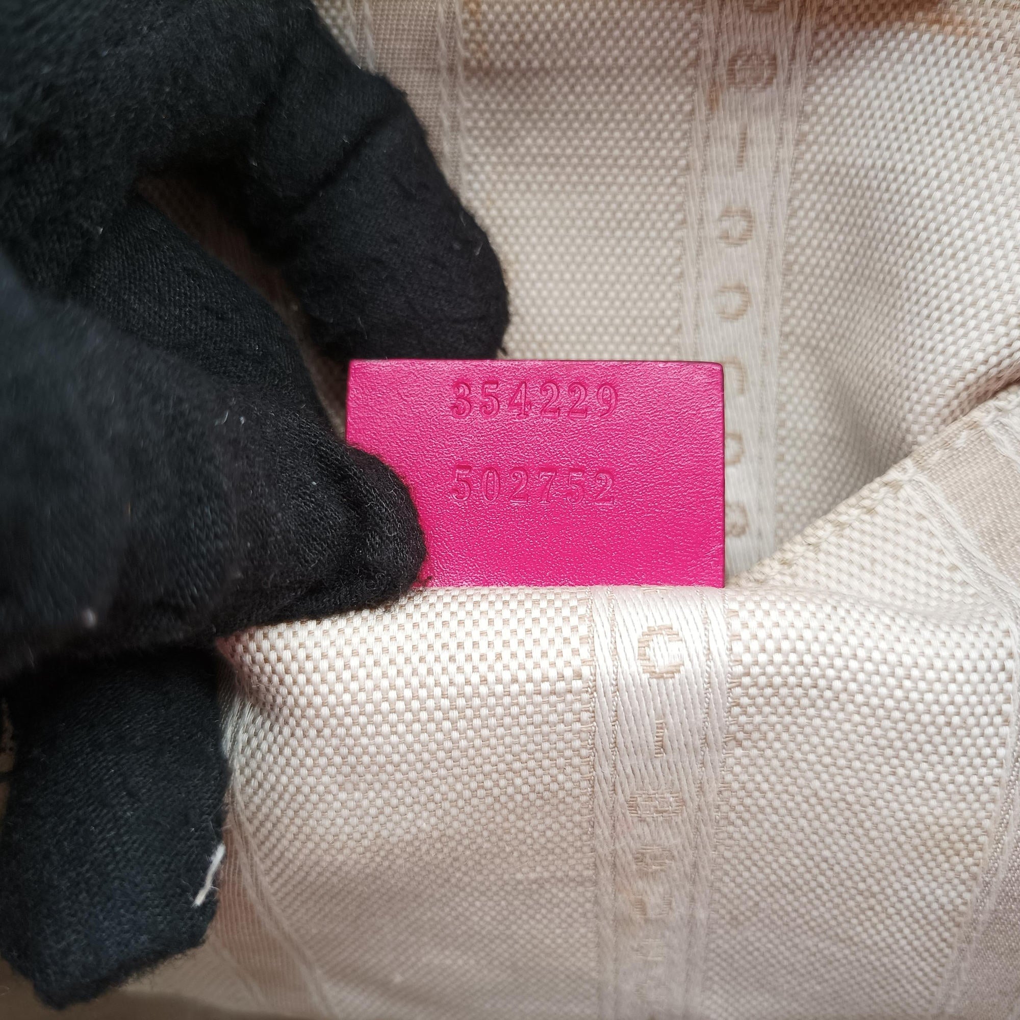 Secondhand Gucci Bright Diamante Bucket Rose Leather 354229 shoulderbag | stylenewstar