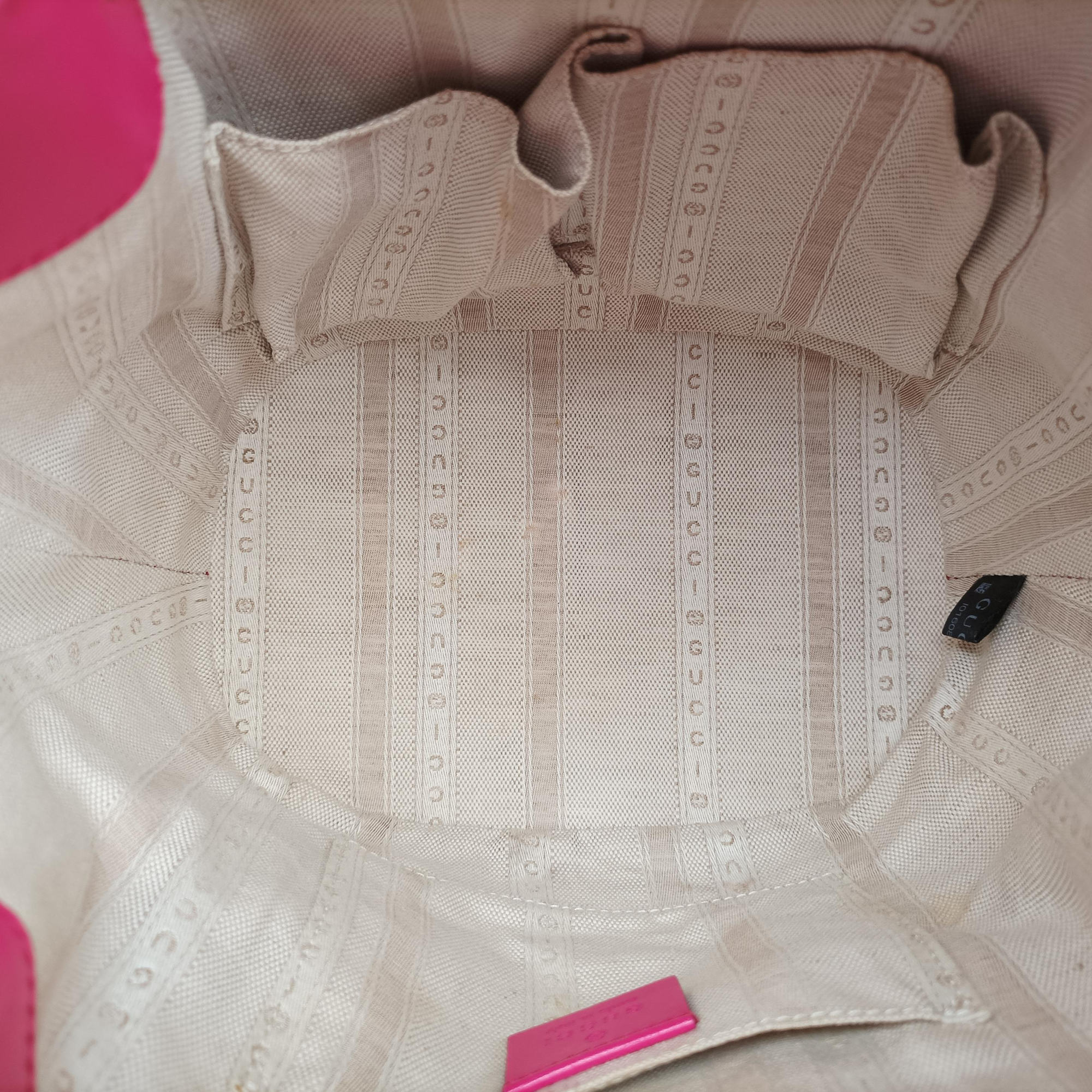 Secondhand Gucci Bright Diamante Bucket Rose Leather 354229 shoulderbag | stylenewstar