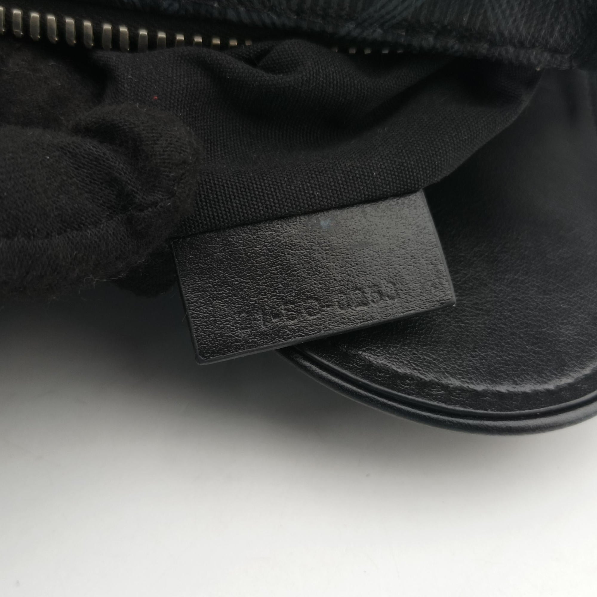 Secondhand Christian Dior Saddle Black×Blue Leather  crossbodybag | stylenewstar