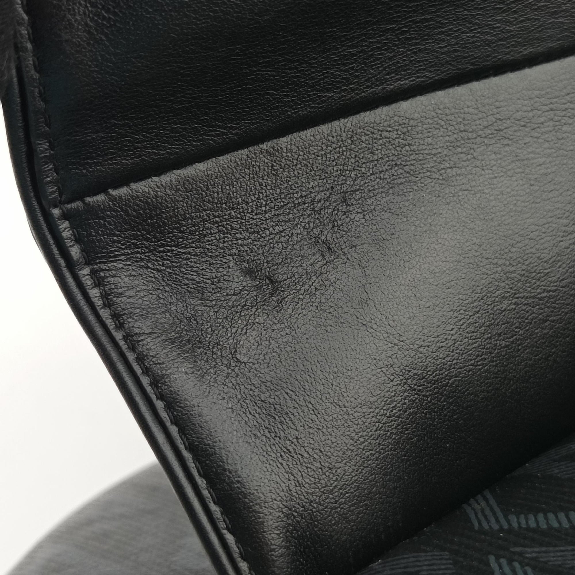 Secondhand Christian Dior Saddle Black×Blue Leather  crossbodybag | stylenewstar