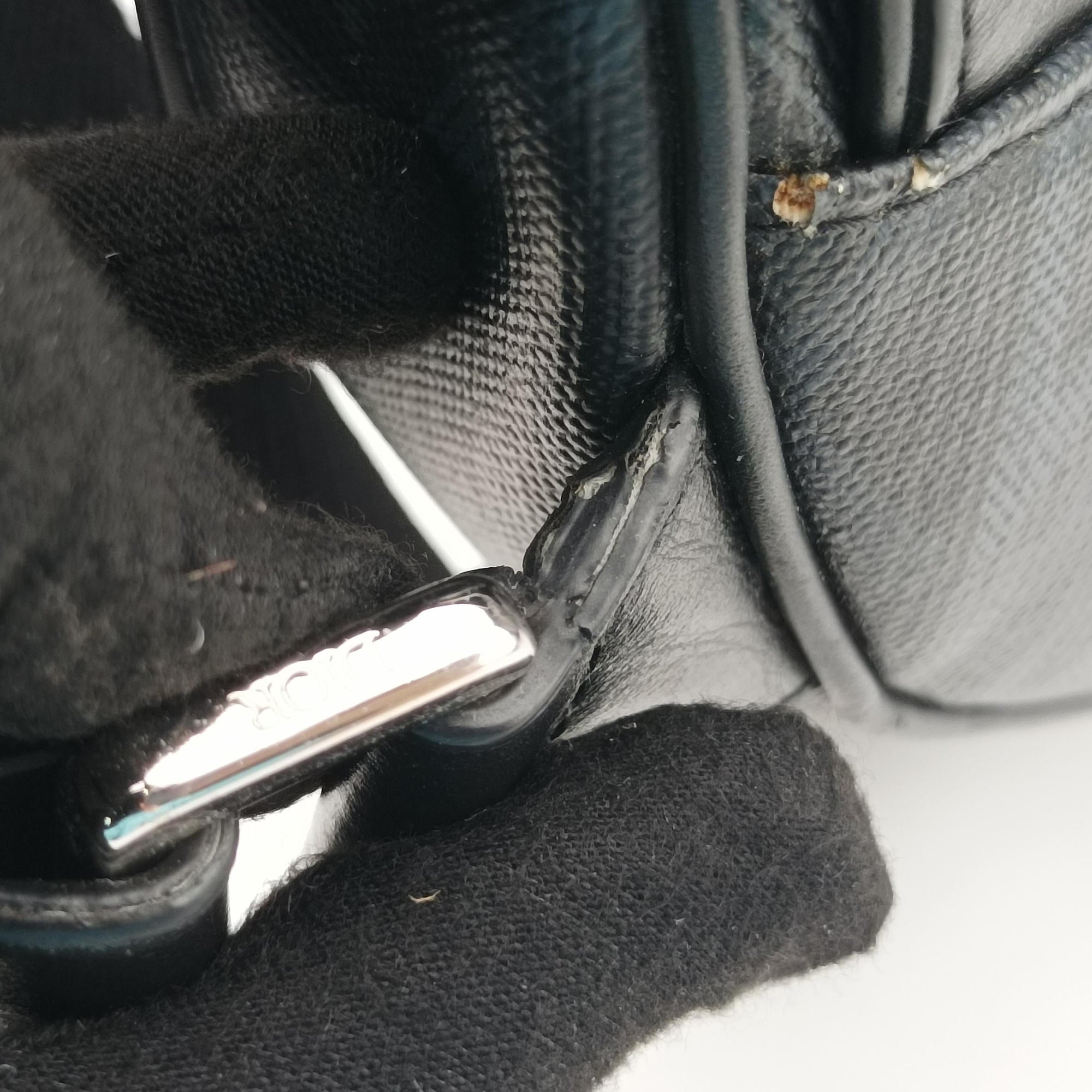 Secondhand Christian Dior Saddle Black×Blue Leather  crossbodybag | stylenewstar