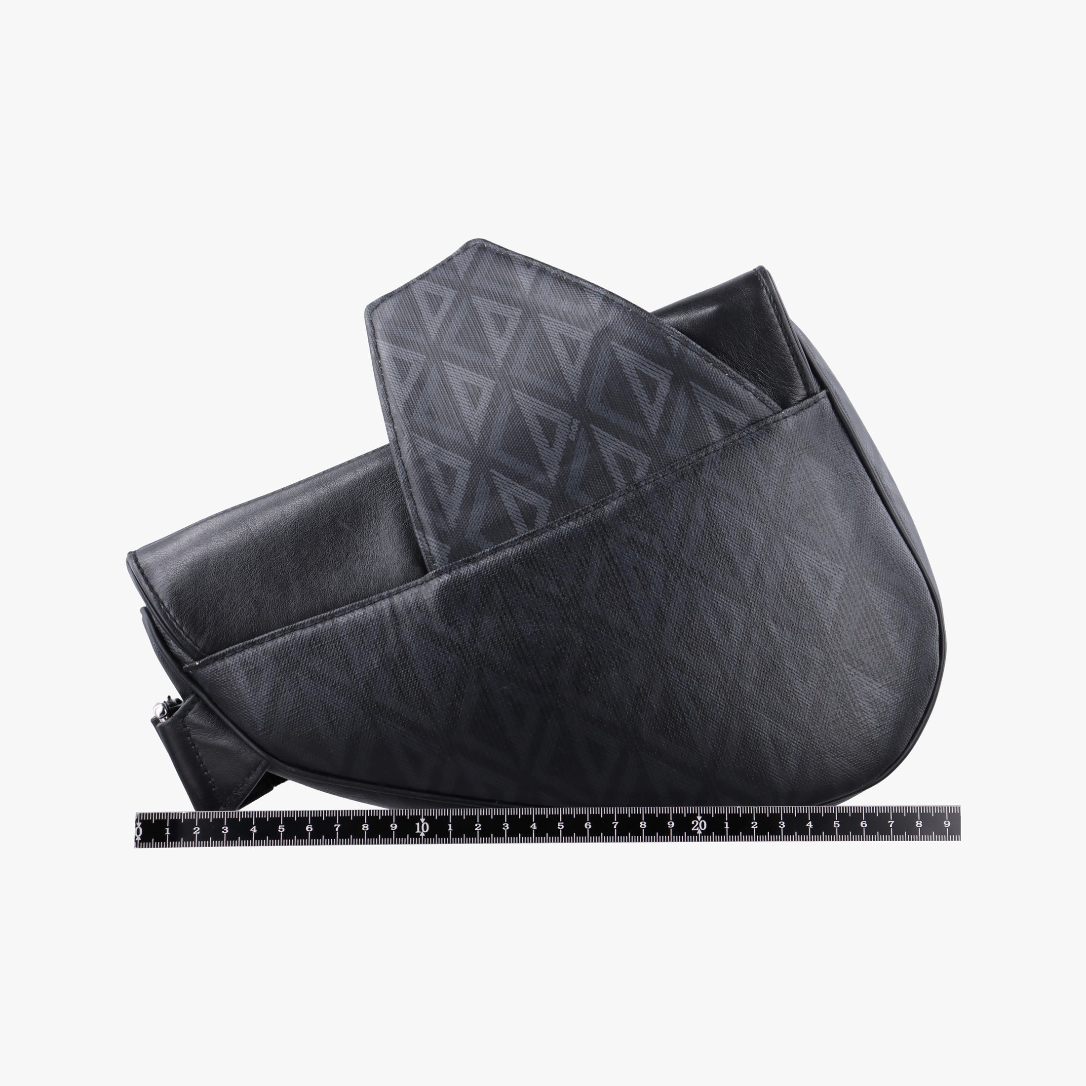 Secondhand Christian Dior Saddle Black×Blue Leather  crossbodybag | stylenewstar