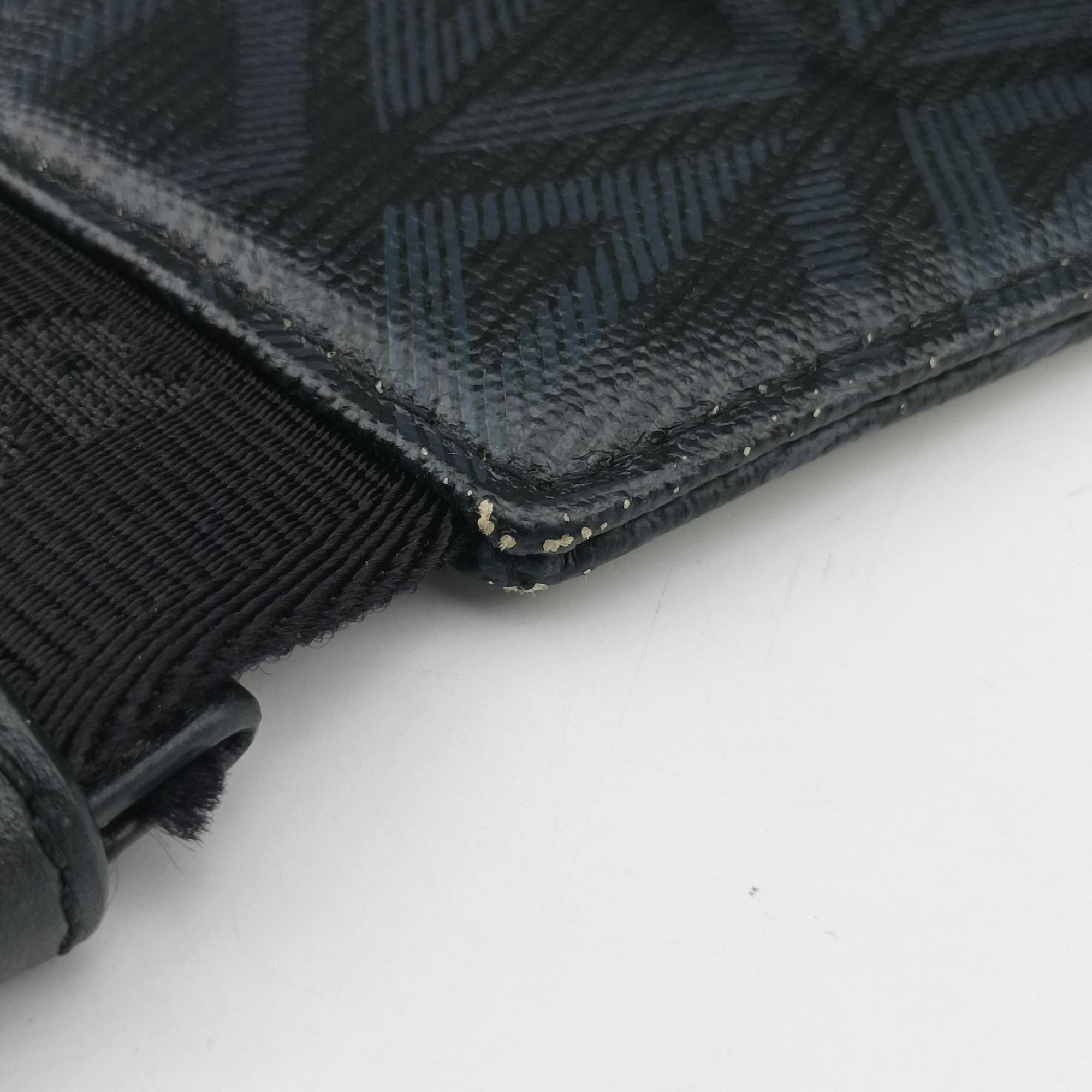 Secondhand Christian Dior Saddle Black×Blue Leather  crossbodybag | stylenewstar