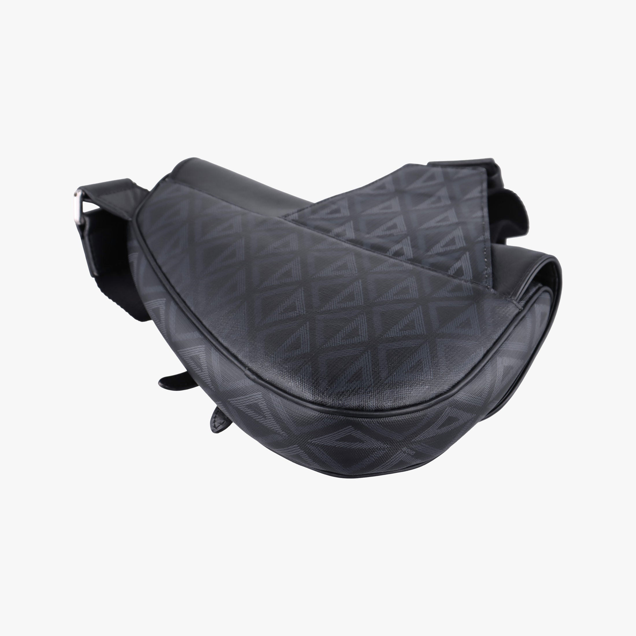 Secondhand Christian Dior Saddle Black×Blue Leather  crossbodybag | stylenewstar