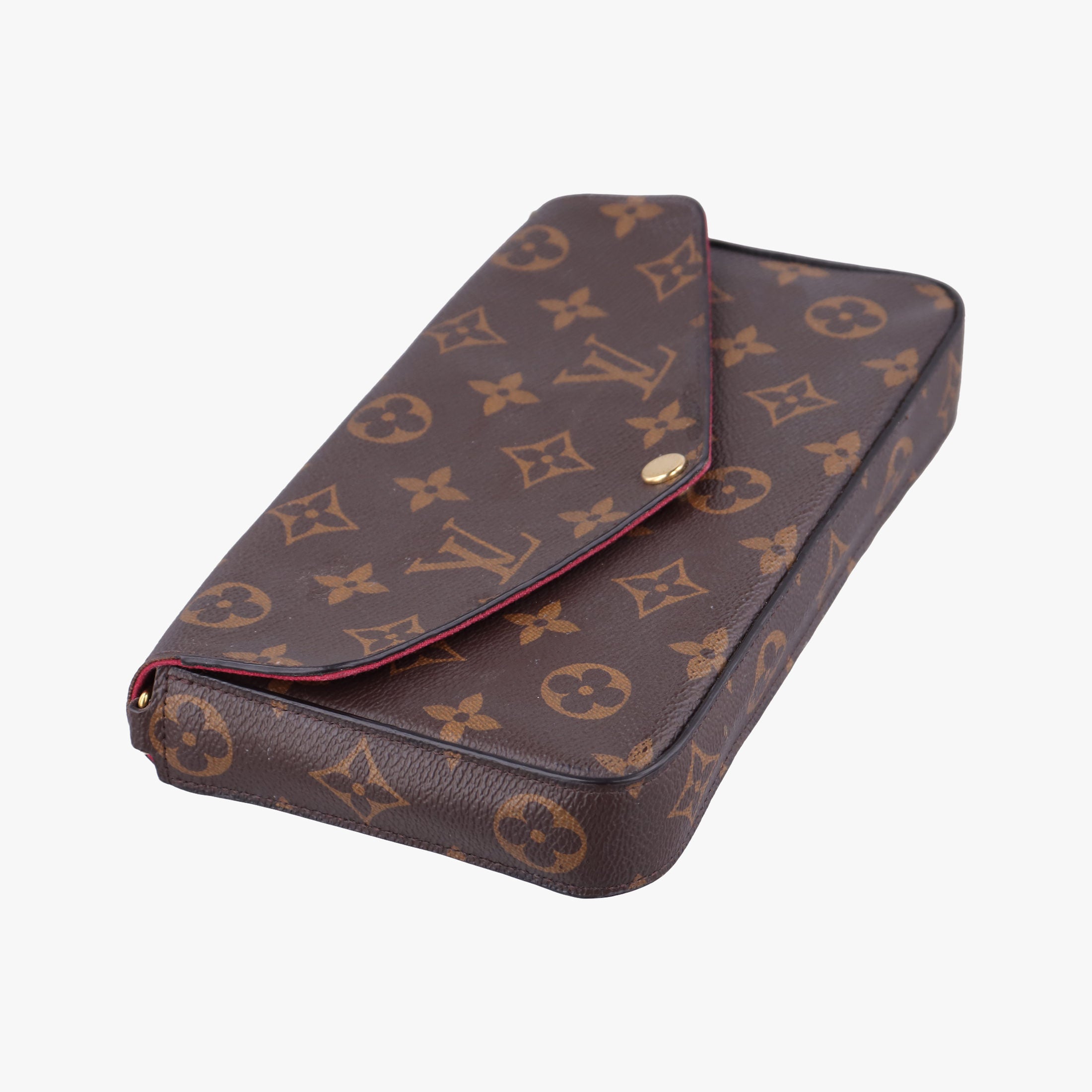 Pre-owned Louis Vuitton Pochette Felicie Brown Monogram Canvas M61276 shoulderbag | stylenewstar