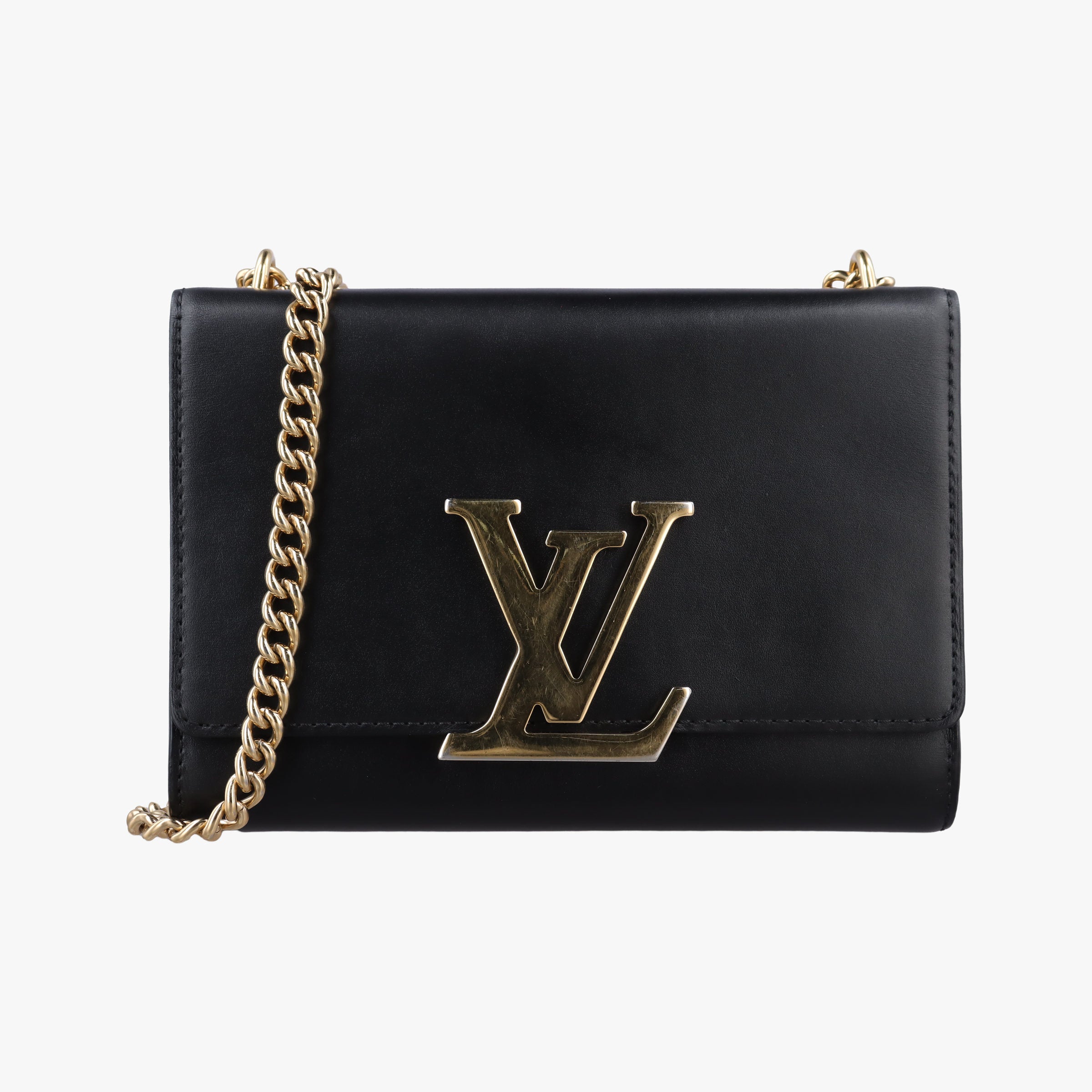 Pre-owned Louis Vuitton Pochette Louise GM Noir leather M51631 shoulderbag | stylenewstar