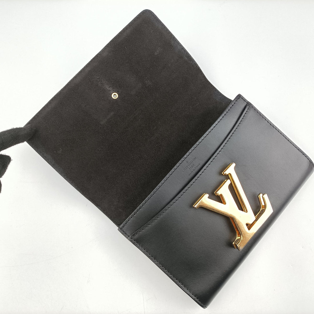 Pre-owned Louis Vuitton Pochette Louise GM Noir leather M51631 shoulderbag | stylenewstar