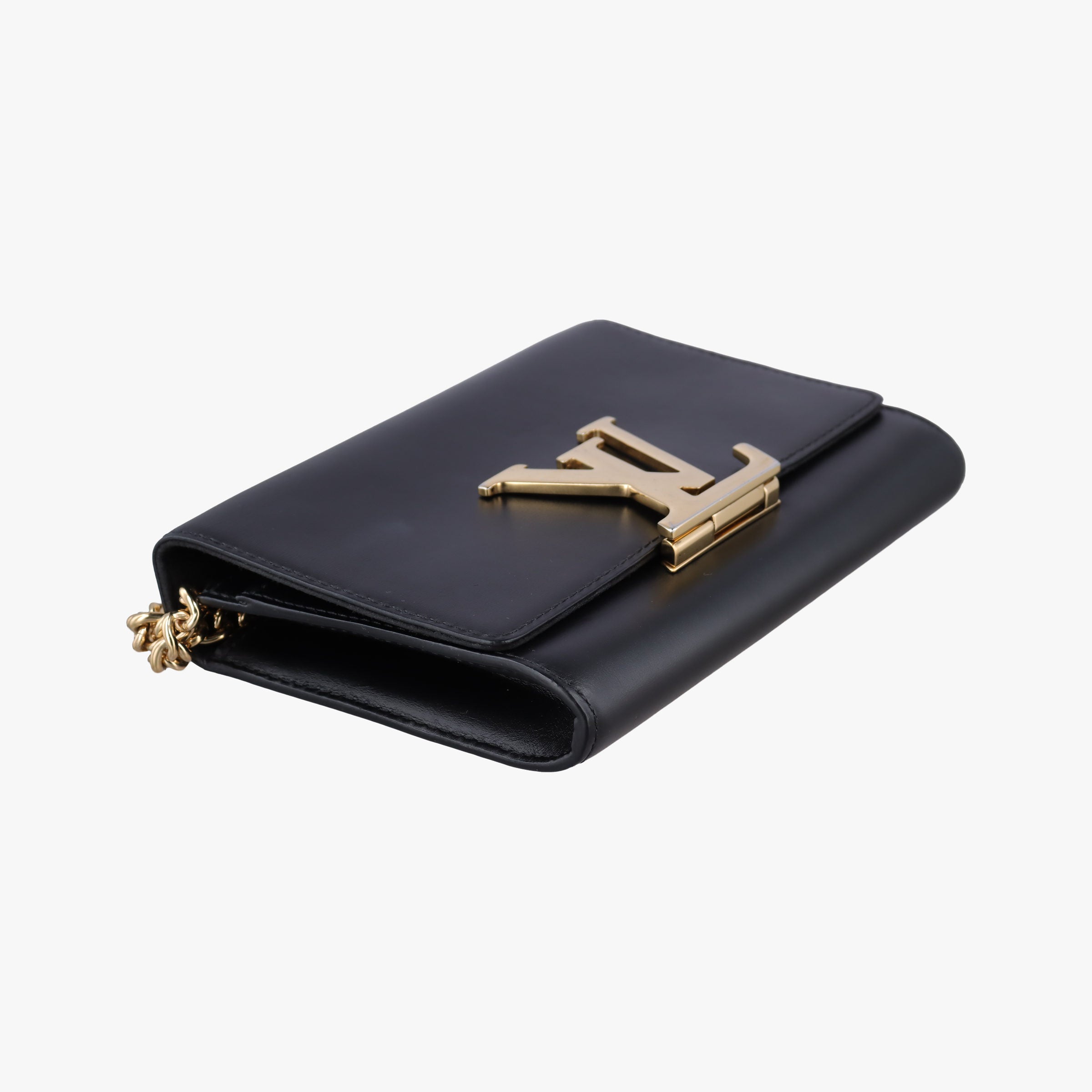 Pre-owned Louis Vuitton Pochette Louise GM Noir leather M51631 shoulderbag | stylenewstar