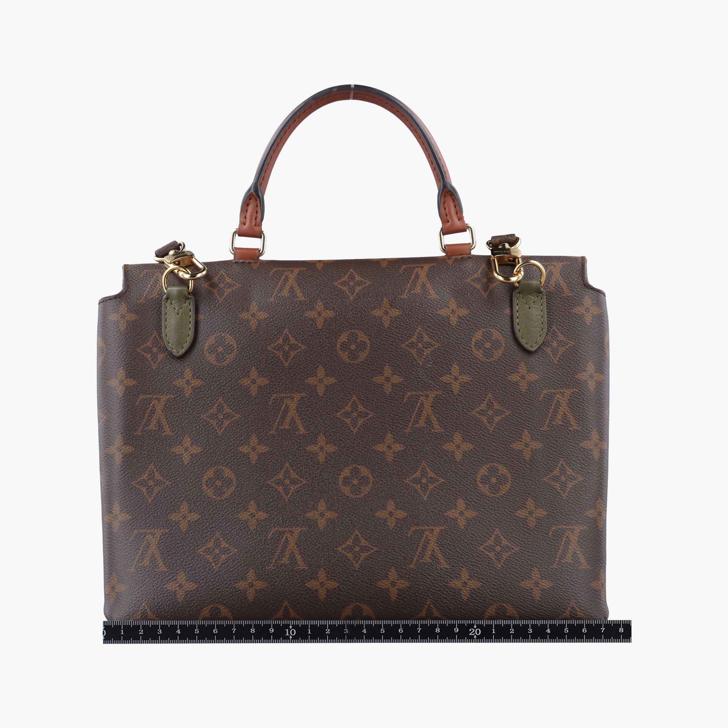 Pre-owned Louis Vuitton MARIGNAN brown×Khaki Monogram Canvas×calf leather M44286 shoulderbag | stylenewstar