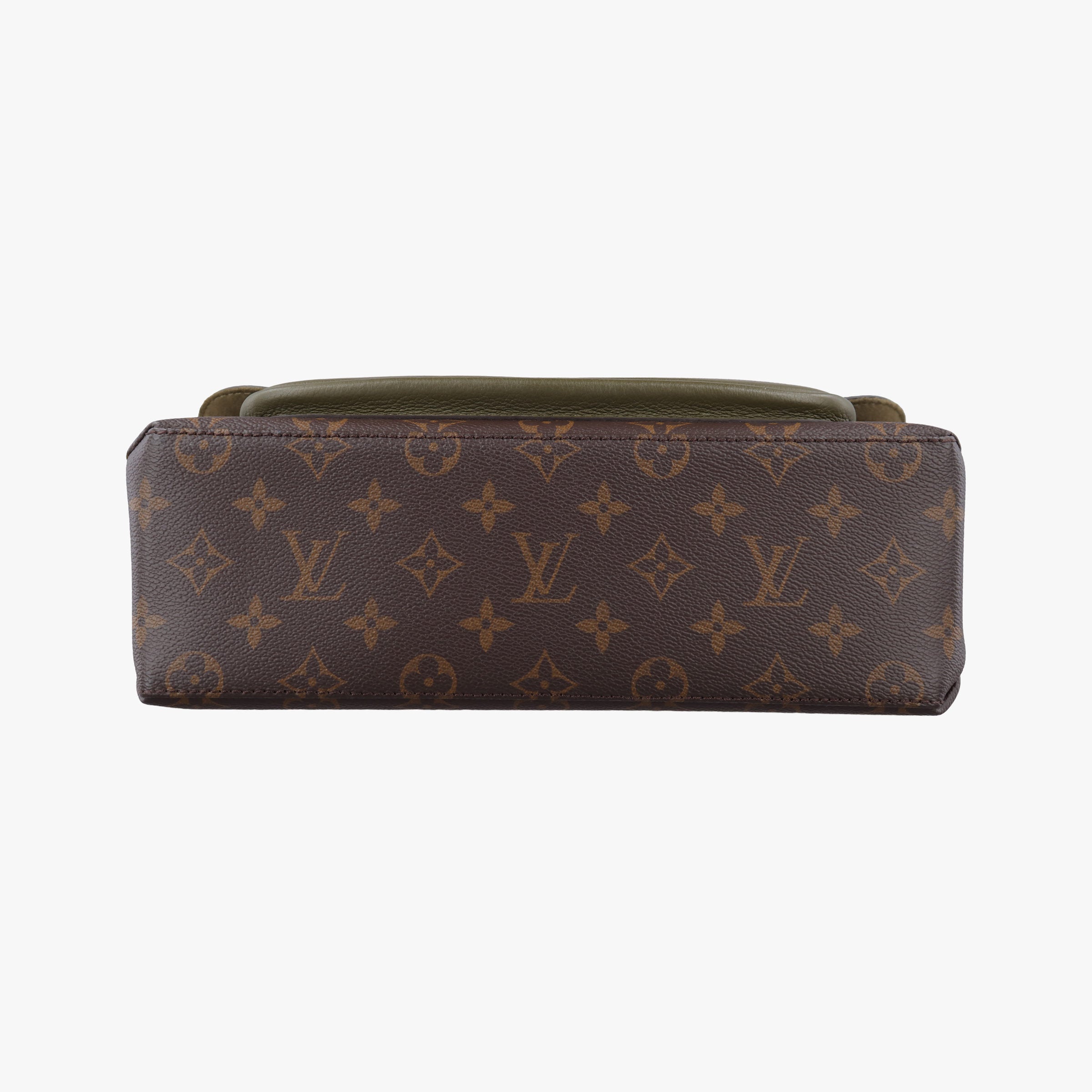 Pre-owned Louis Vuitton MARIGNAN brown×Khaki Monogram Canvas×calf leather M44286 shoulderbag | stylenewstar