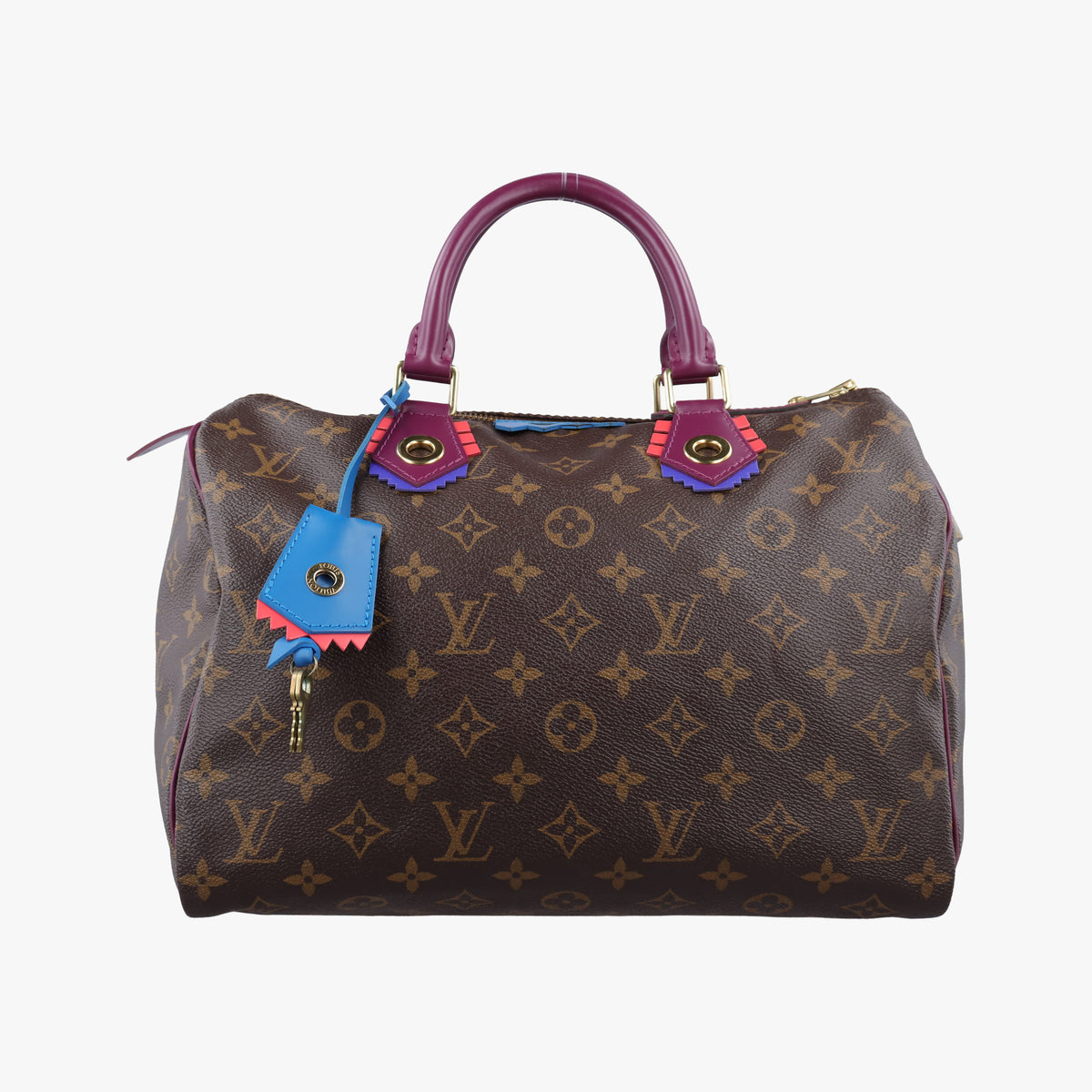Vintage Louis Vuitton Speedy30 brown×Magenta Monogram Totem M41666 handbag | stylenewstar