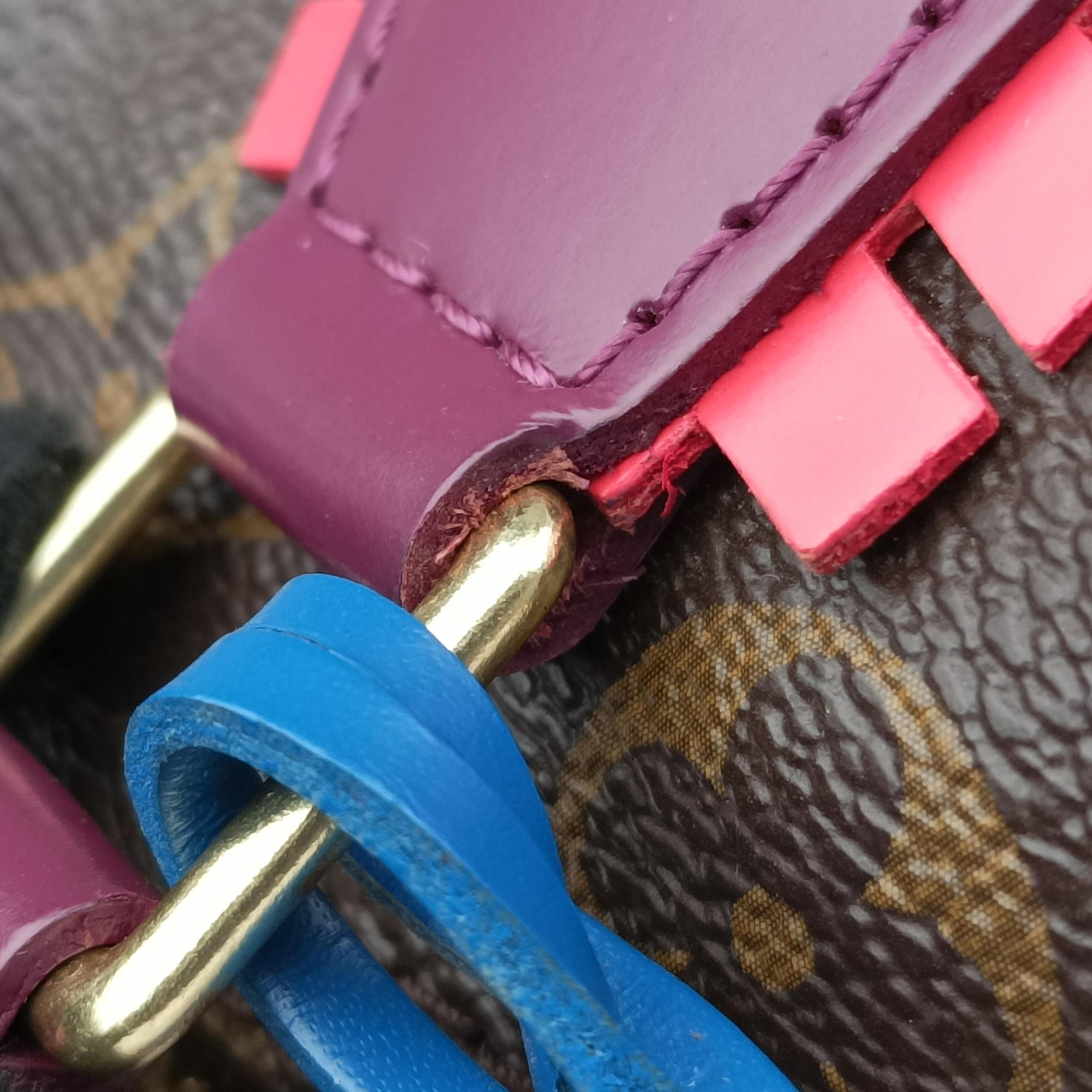 Vintage Louis Vuitton Speedy30 brown×Magenta Monogram Totem M41666 handbag | stylenewstar