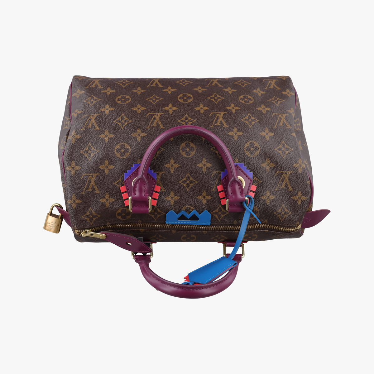 Vintage Louis Vuitton Speedy30 brown×Magenta Monogram Totem M41666 handbag | stylenewstar