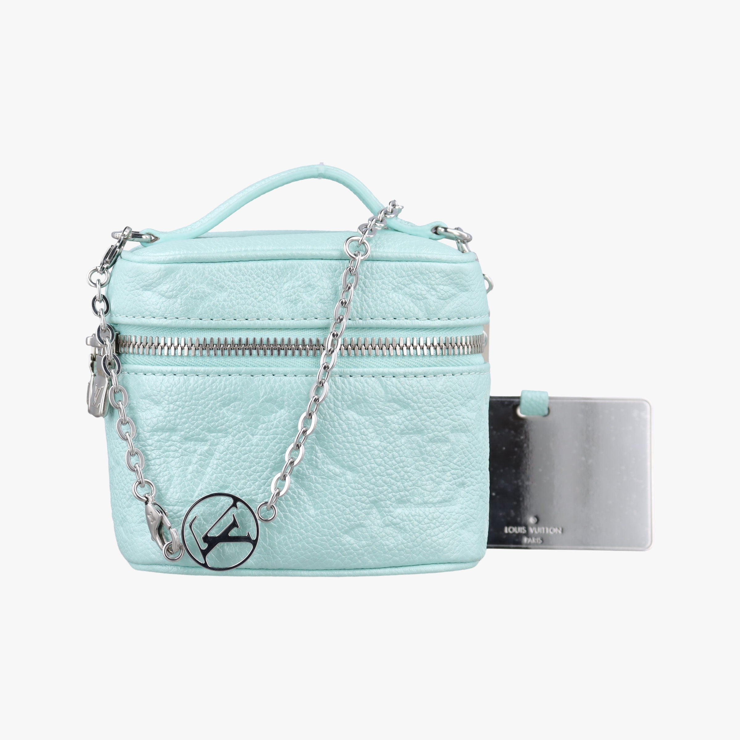 Pre-owned Louis Vuitton Micro Vanity pearlescent blue Monogram Empreinte M82193 shoulderbag | stylenewstar