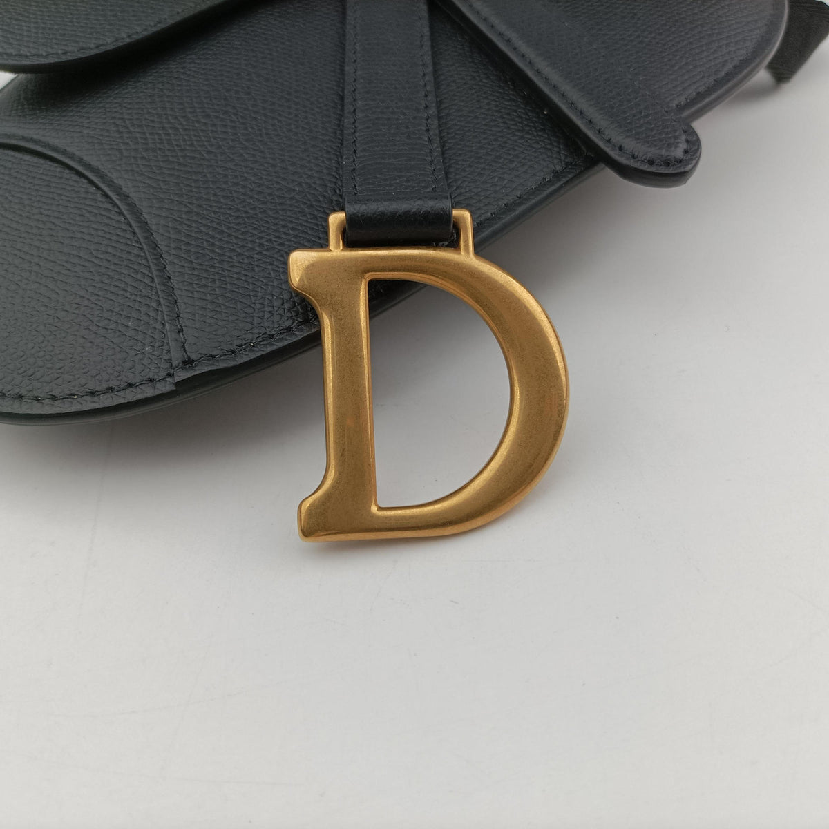 Pre-owned Christian Dior saddle Black leather  bum bag/waist bag | stylenewstar