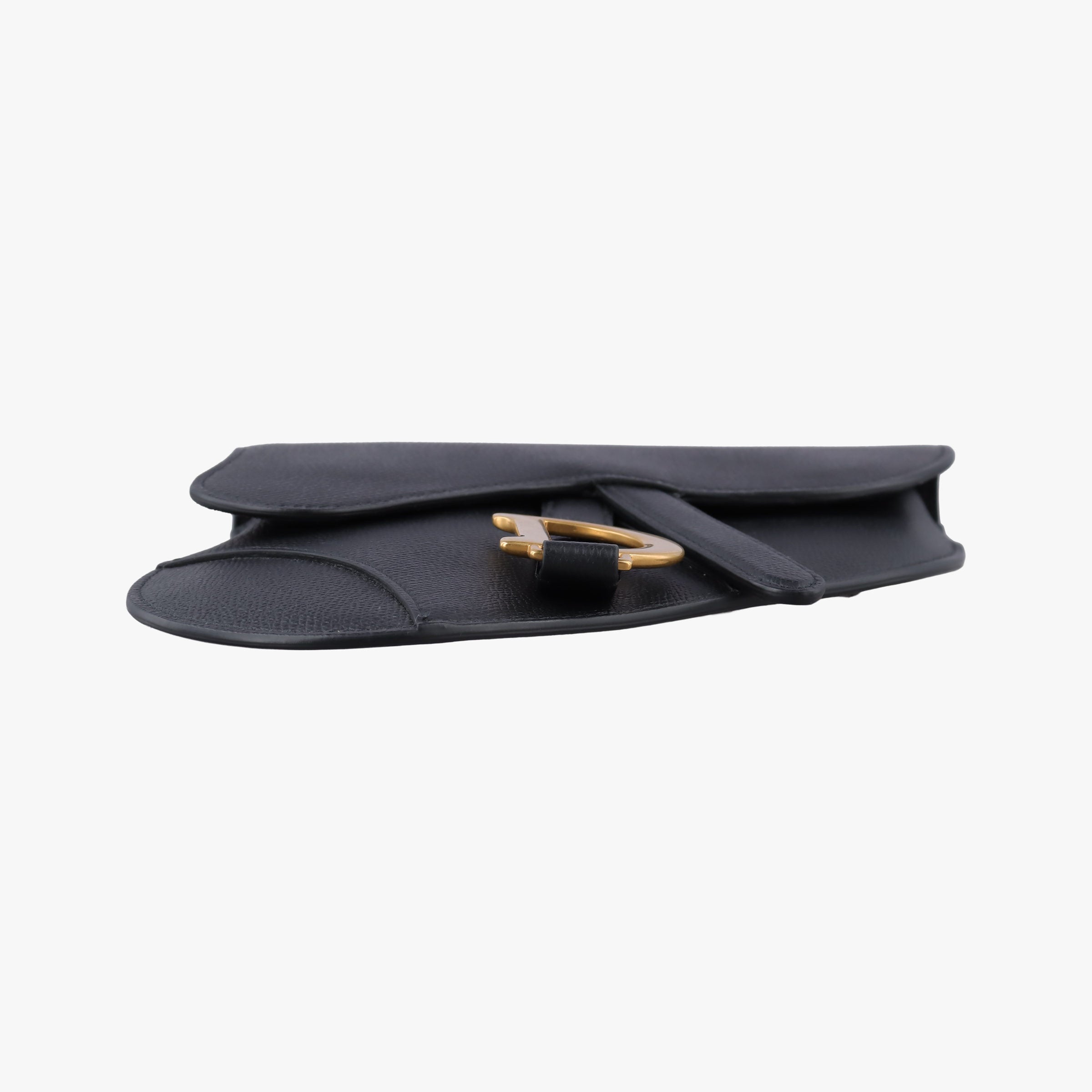 Pre-owned Christian Dior saddle Black leather  bum bag/waist bag | stylenewstar