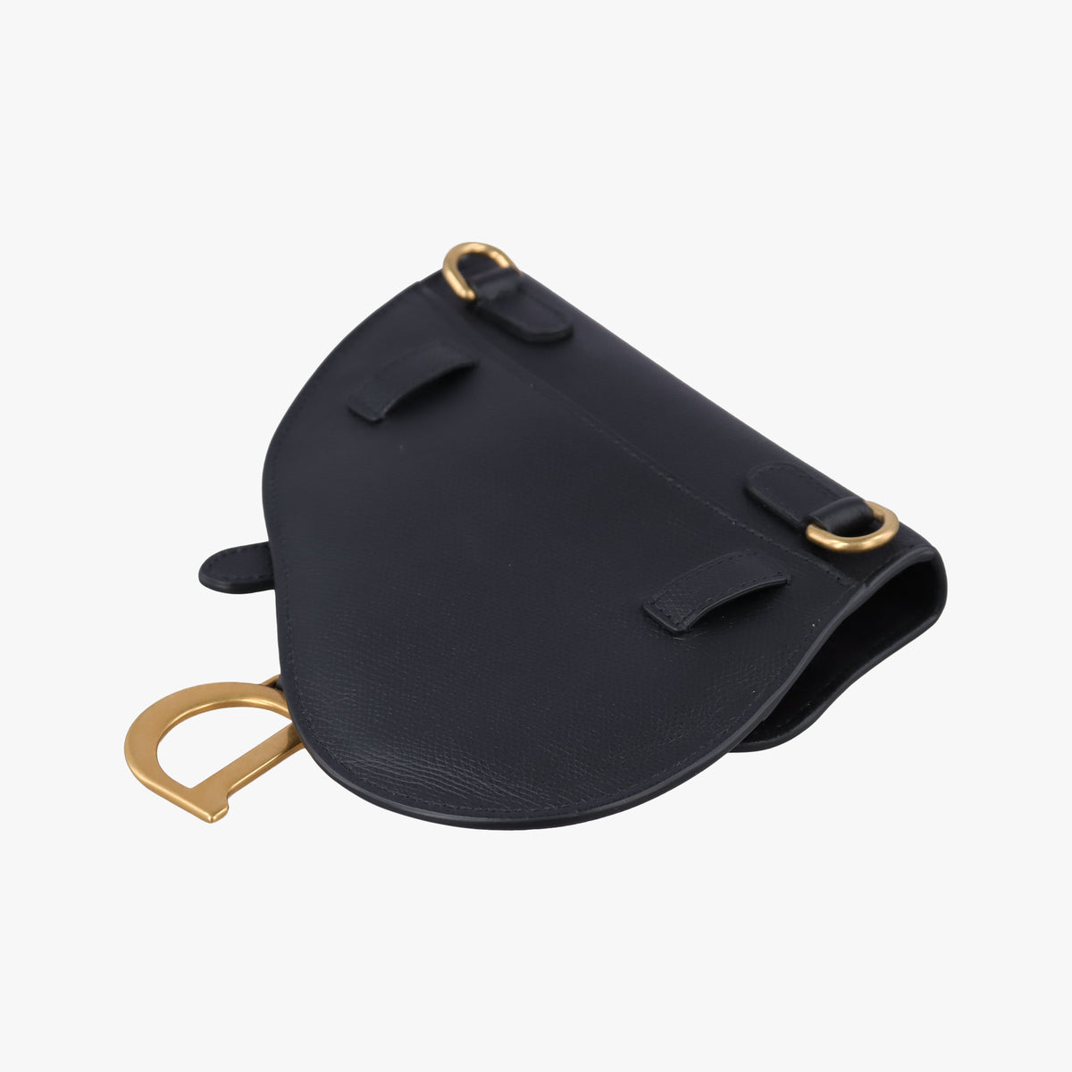 Pre-owned Christian Dior saddle Black leather  bum bag/waist bag | stylenewstar
