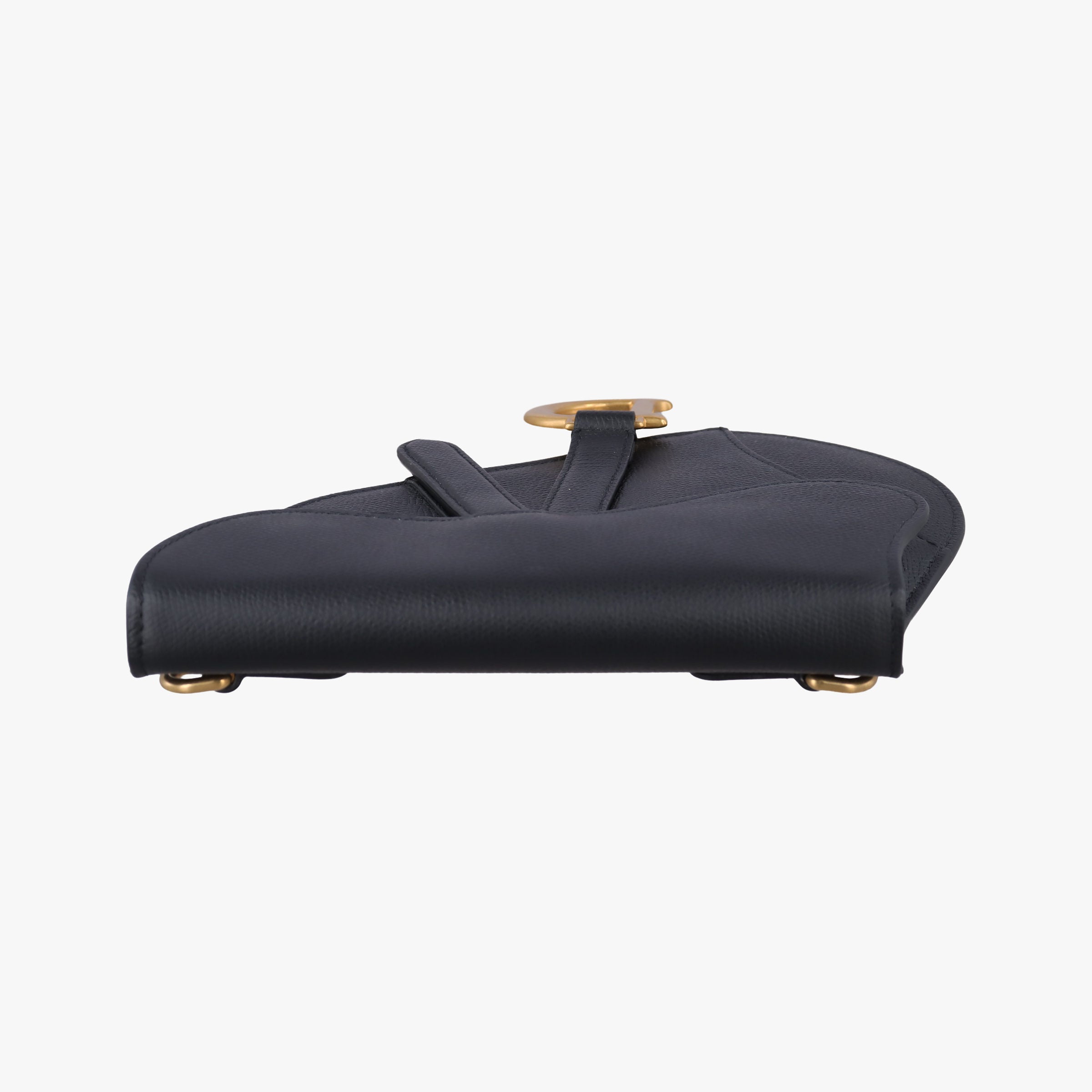 Pre-owned Christian Dior saddle Black leather  bum bag/waist bag | stylenewstar