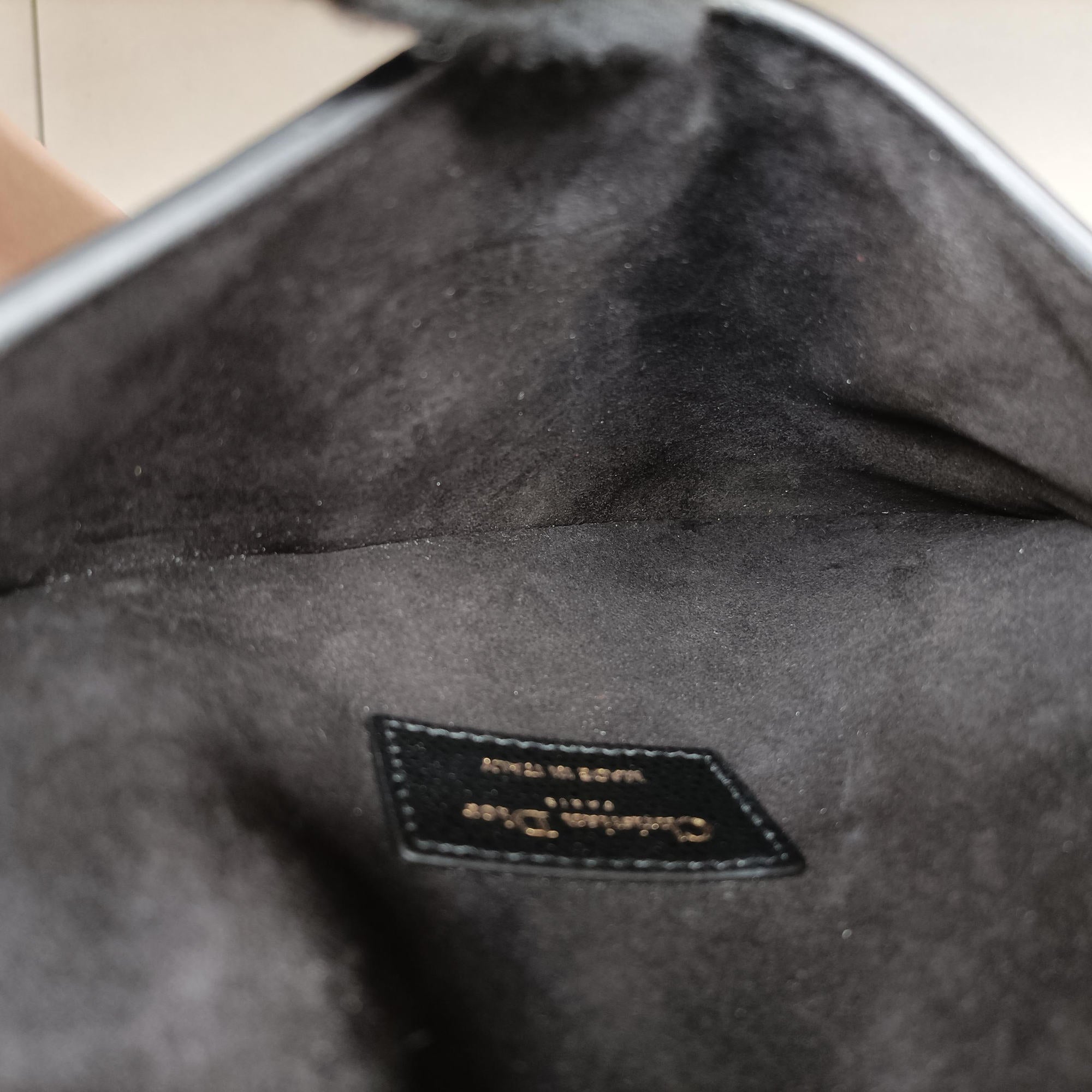 Pre-owned Christian Dior saddle Black leather  bum bag/waist bag | stylenewstar