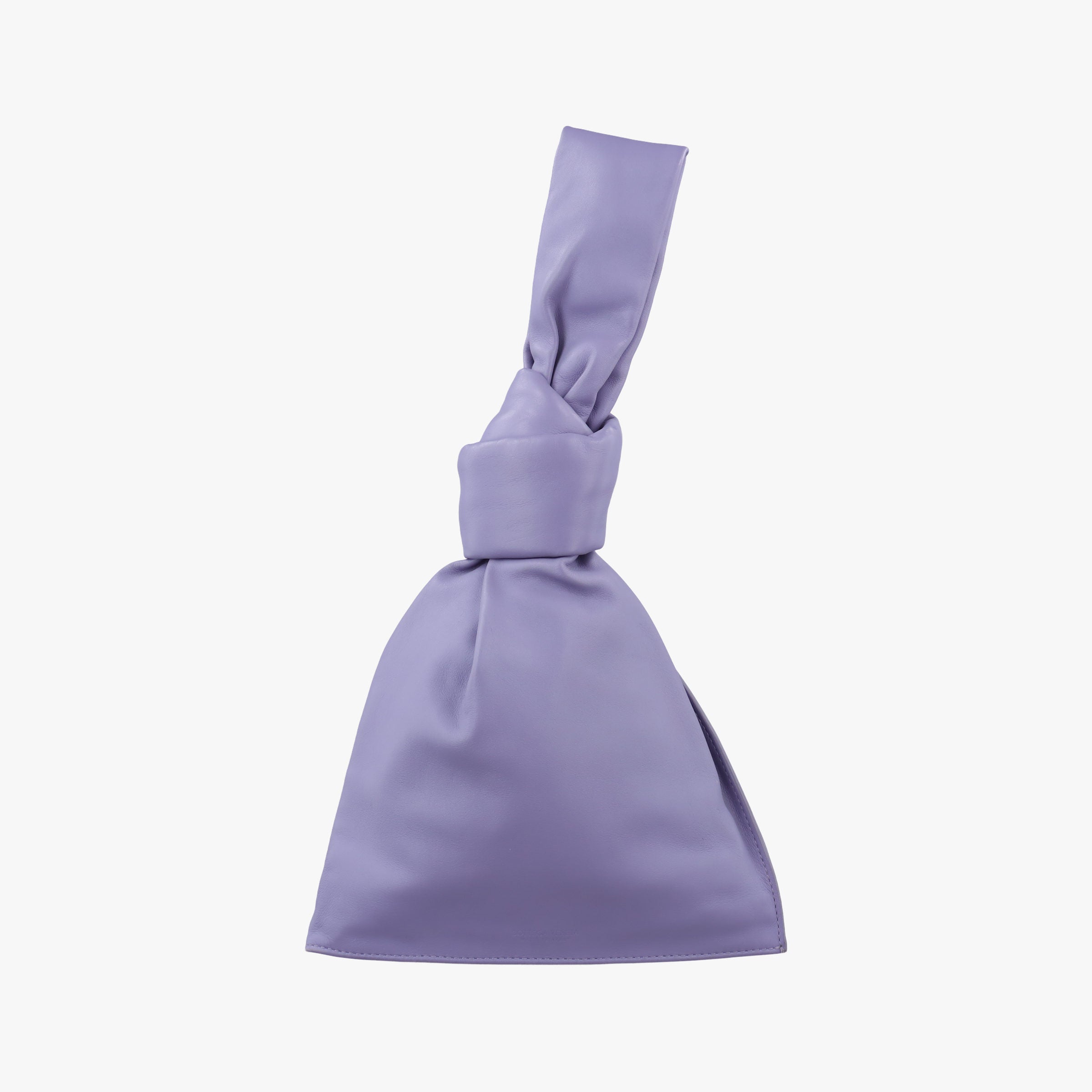 Pre-owned Bottega Veneta The TWIST Purple lambskin  clutchbag | stylenewstar