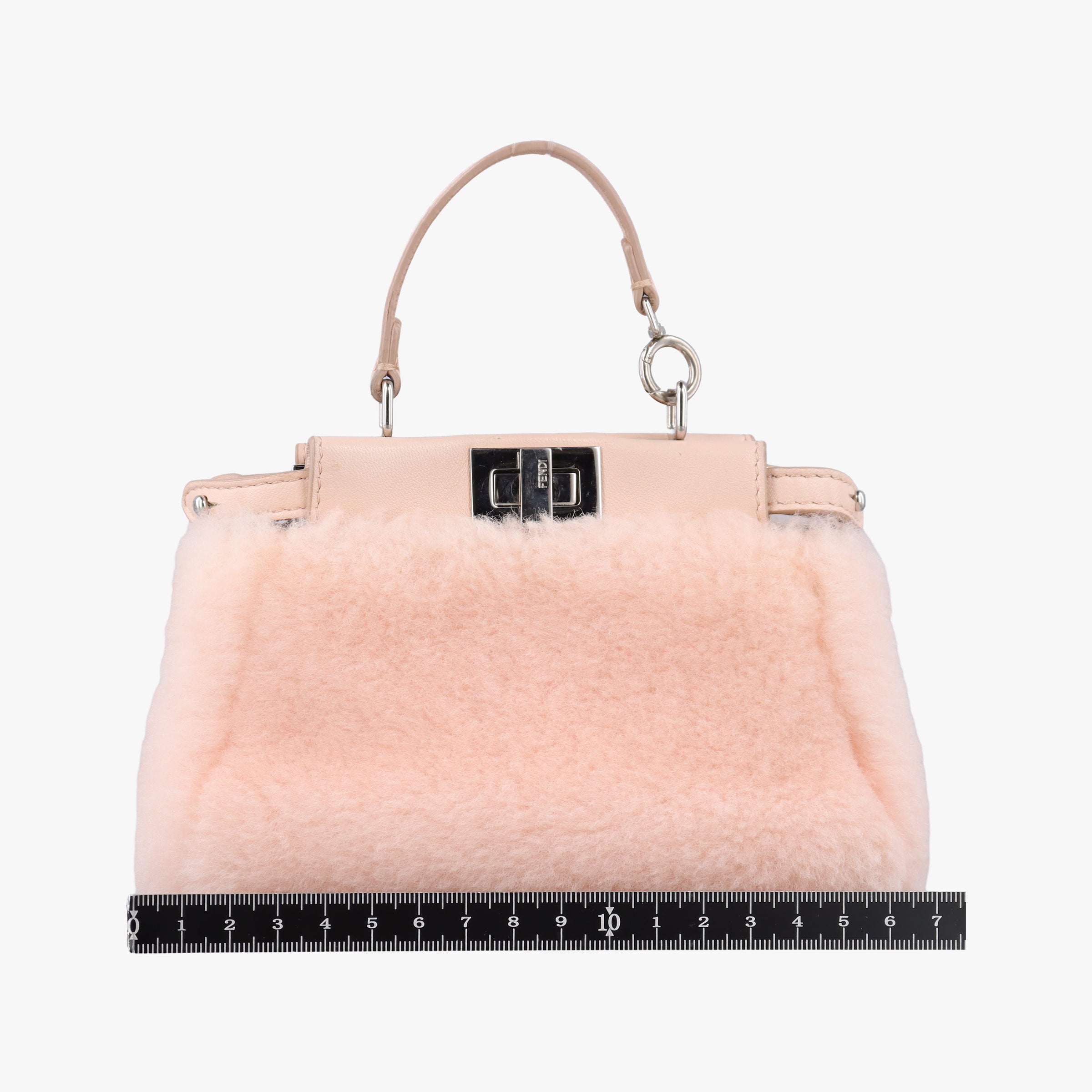 Pre-owned Fendi Micro Peekaboo Pink Leather × Pile 8M0355 shoulderbag | stylenewstar
