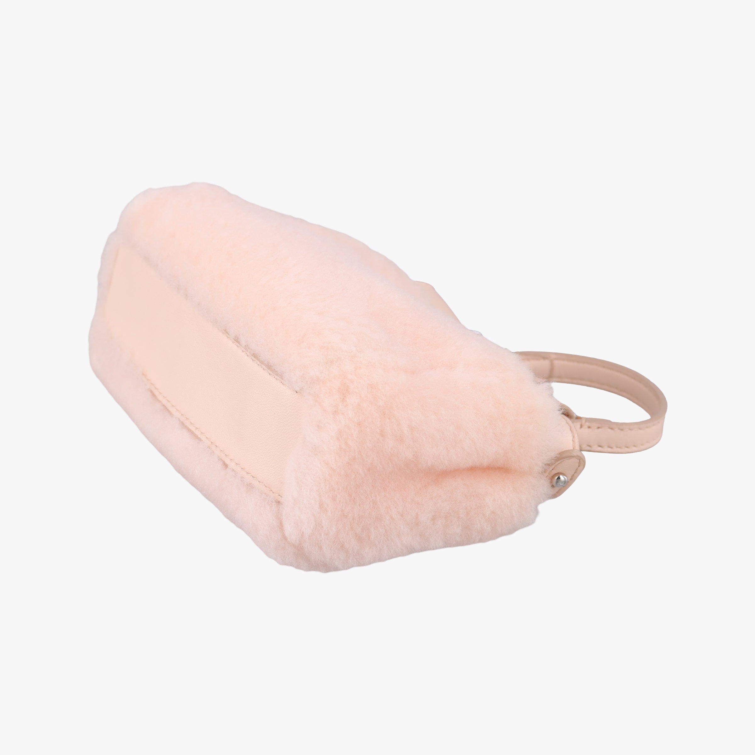 Pre-owned Fendi Micro Peekaboo Pink Leather × Pile 8M0355 shoulderbag | stylenewstar