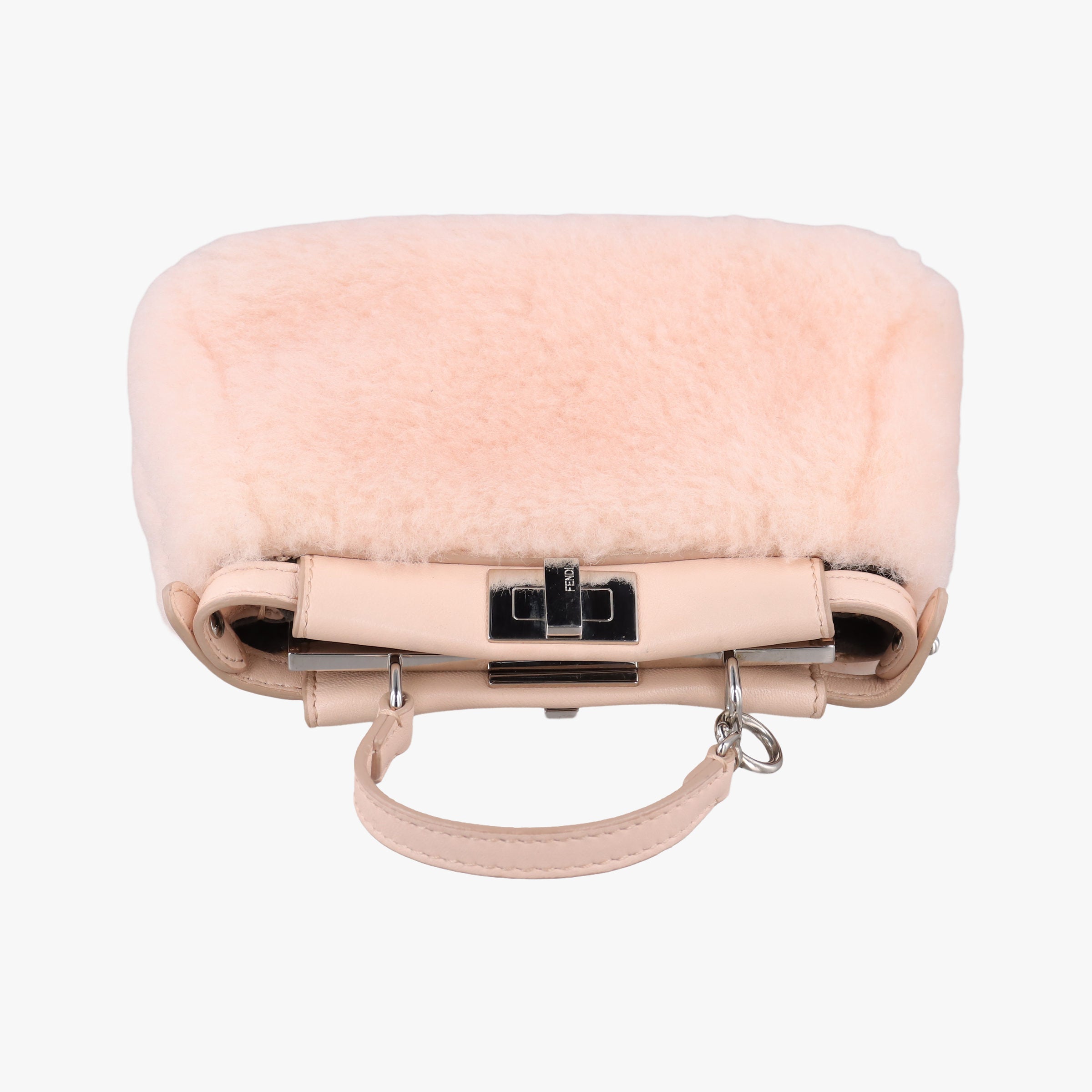 Pre-owned Fendi Micro Peekaboo Pink Leather × Pile 8M0355 shoulderbag | stylenewstar