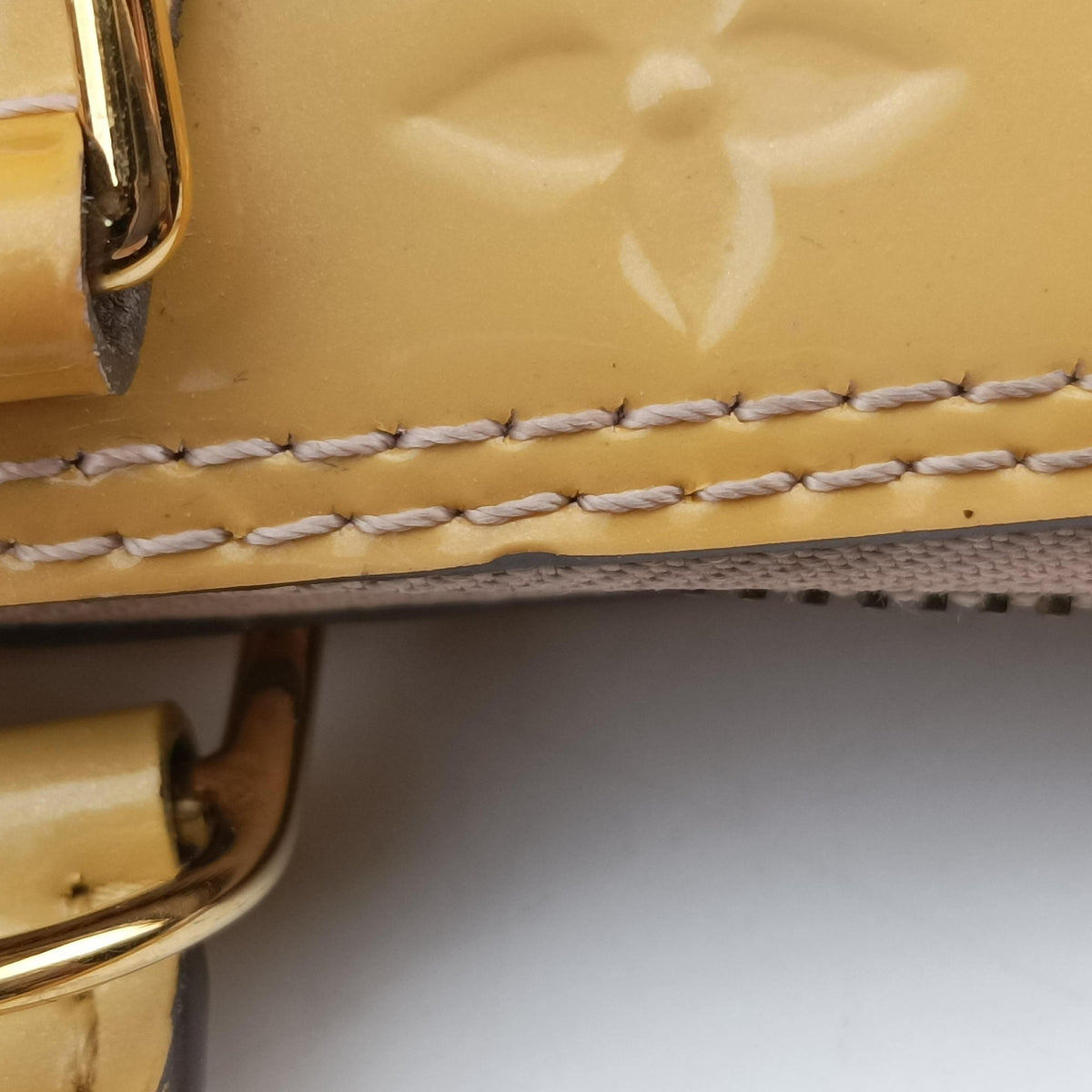 Pre-owned Louis Vuitton Alma BB Rose Velours Vernis M91752 handbag | stylenewstar