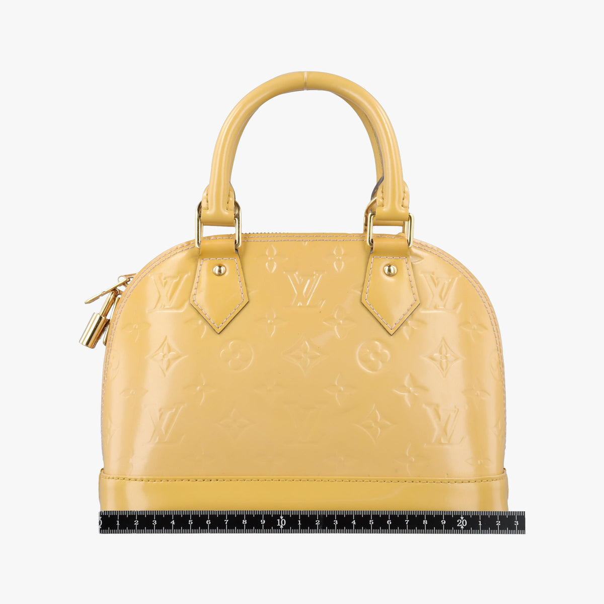 Pre-owned Louis Vuitton Alma BB Rose Velours Vernis M91752 handbag | stylenewstar