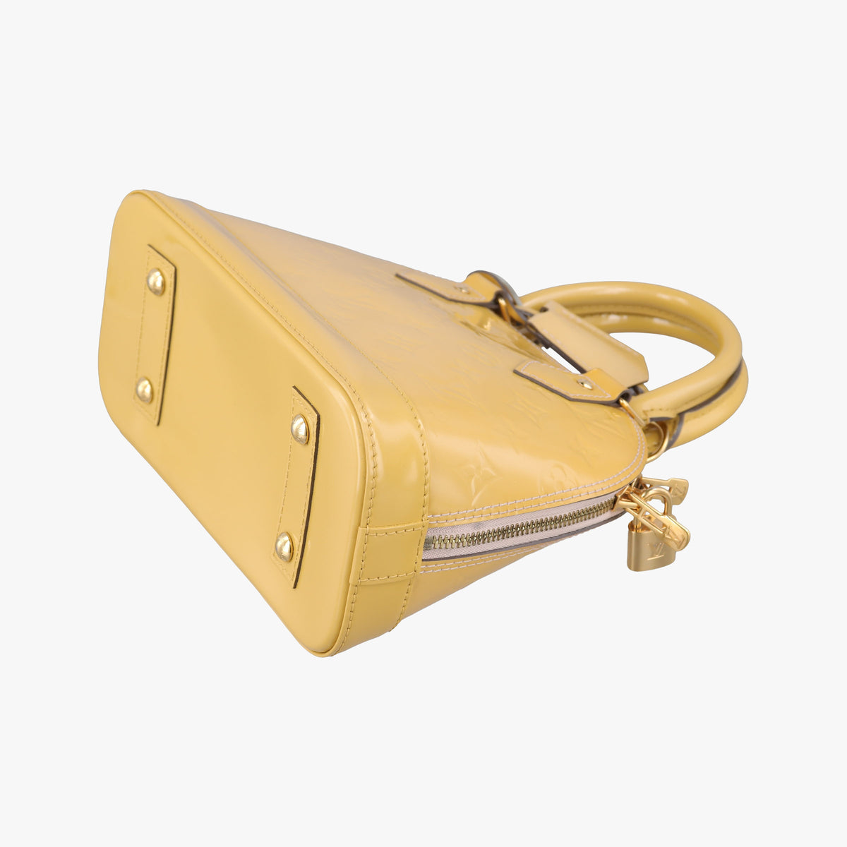 Pre-owned Louis Vuitton Alma BB Rose Velours Vernis M91752 handbag | stylenewstar
