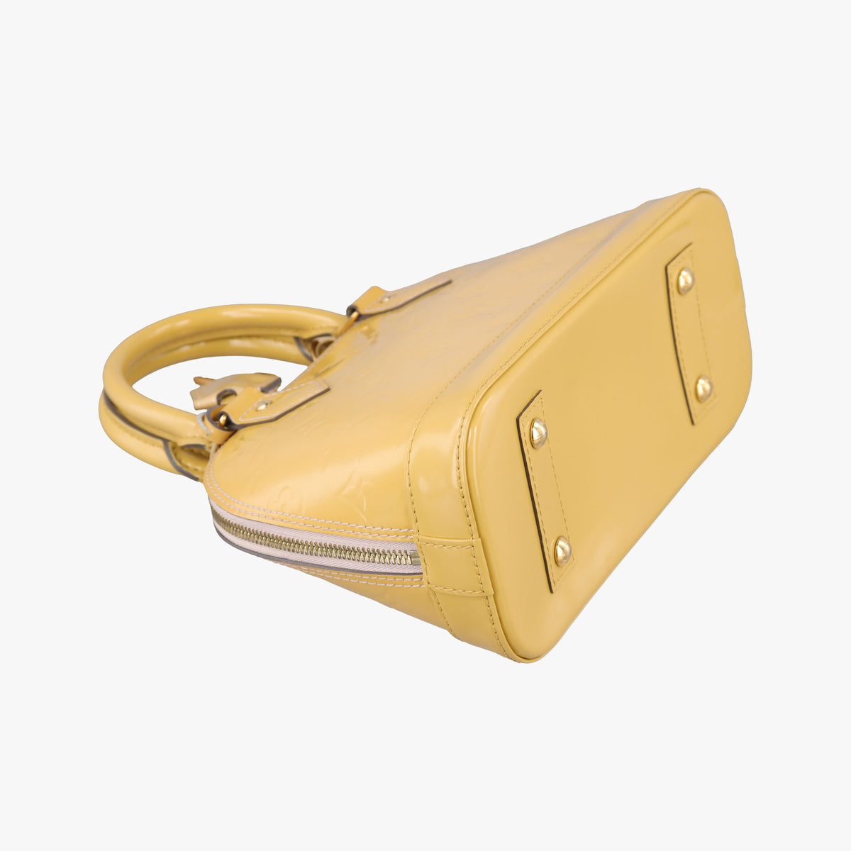 Pre-owned Louis Vuitton Alma BB Rose Velours Vernis M91752 handbag | stylenewstar