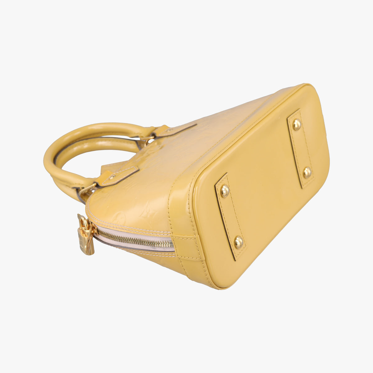 Pre-owned Louis Vuitton Alma BB Rose Velours Vernis M91752 handbag | stylenewstar