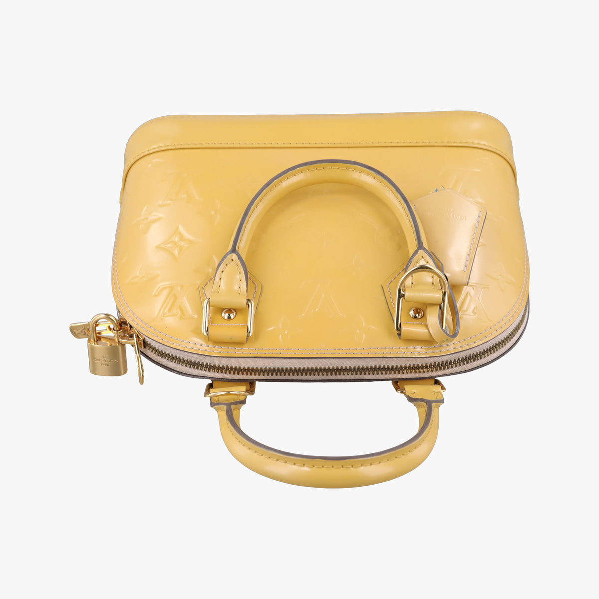 Pre-owned Louis Vuitton Alma BB Rose Velours Vernis M91752 handbag | stylenewstar