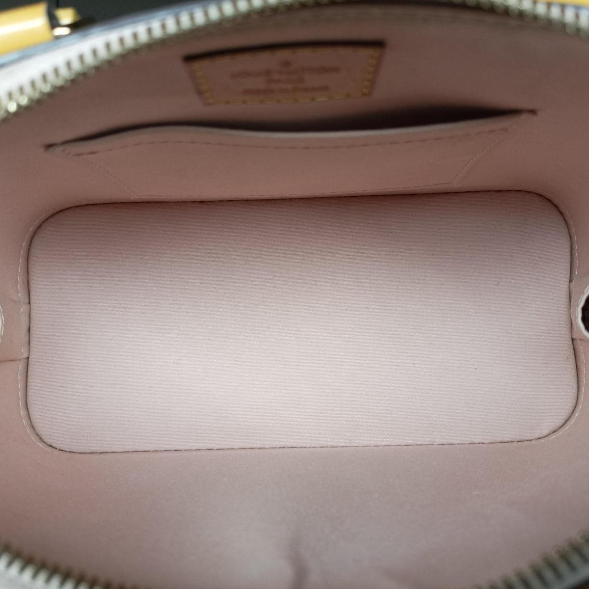 Pre-owned Louis Vuitton Alma BB Rose Velours Vernis M91752 handbag | stylenewstar