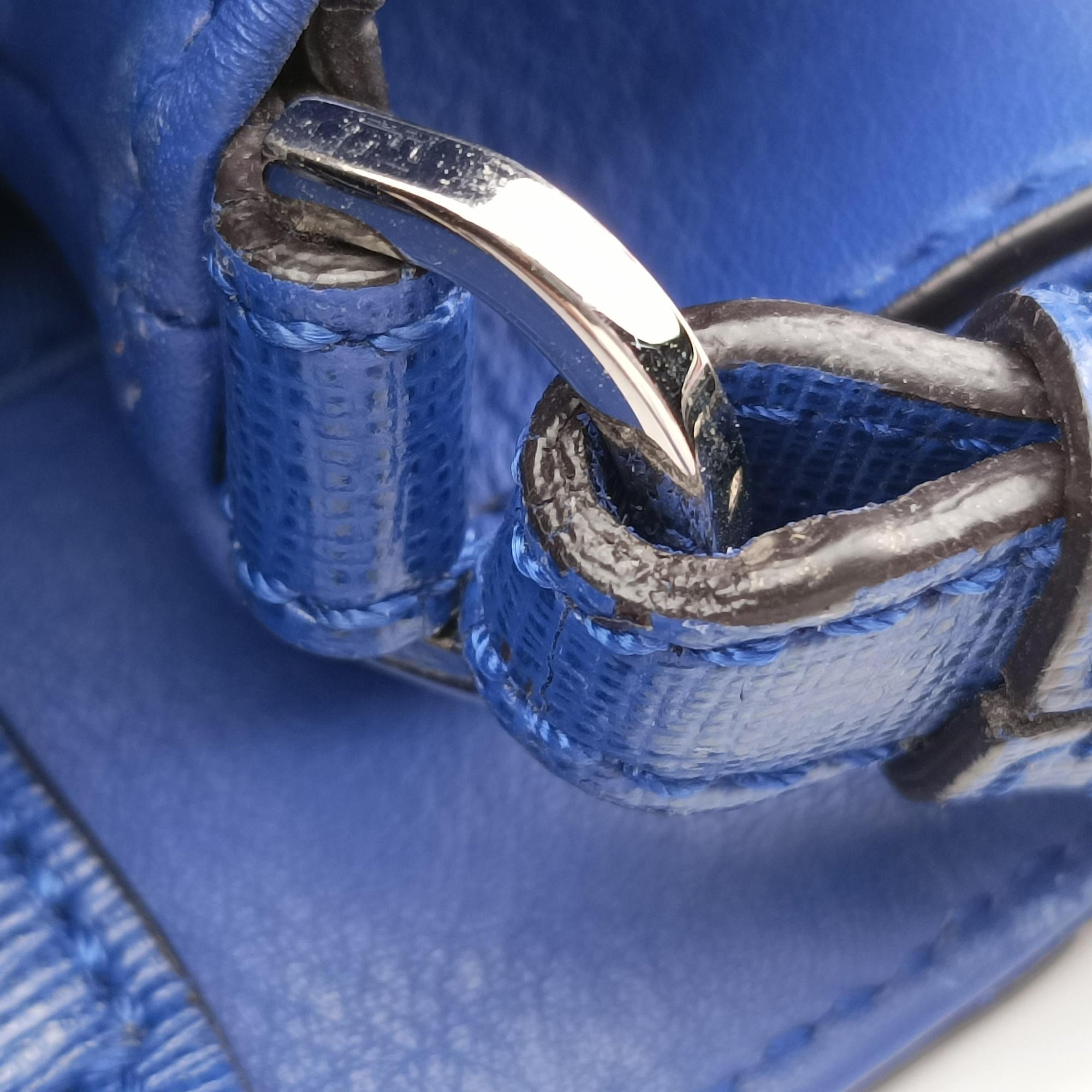 Vintage Fendi Petite 2 JOURS Blue Leather 8BH253 shoulderbag | stylenewstar